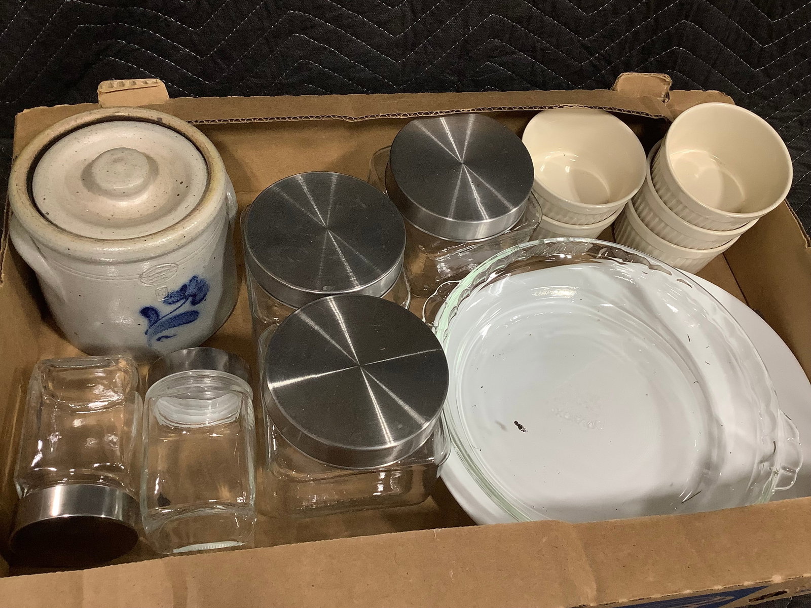 Stoneware pot with lid, glass jars with lids, and more (1 of 1)