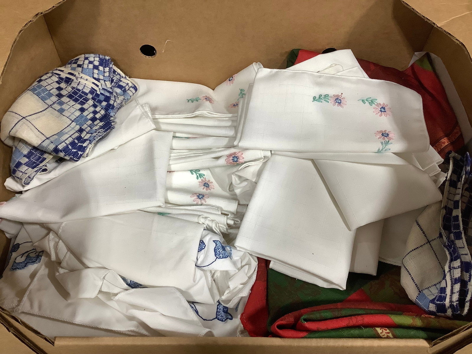 Hand embroidered reusable table napkins (1 of 1)