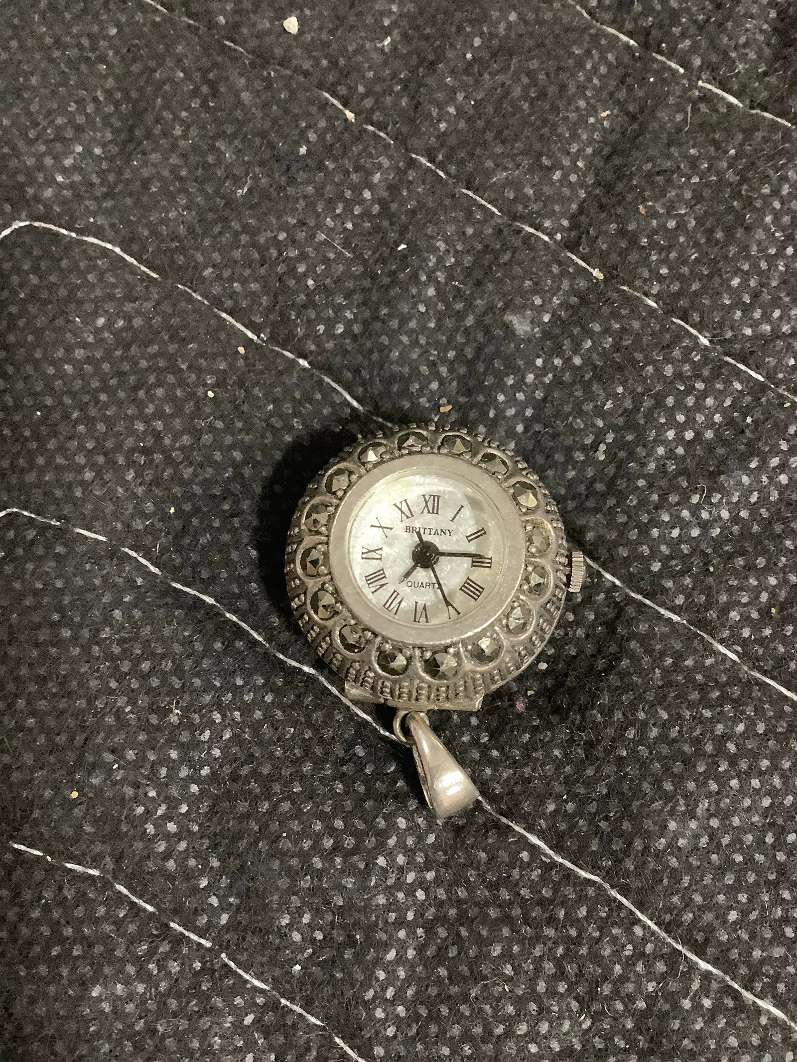 Art deco sterling necklace watch (1 of 1)