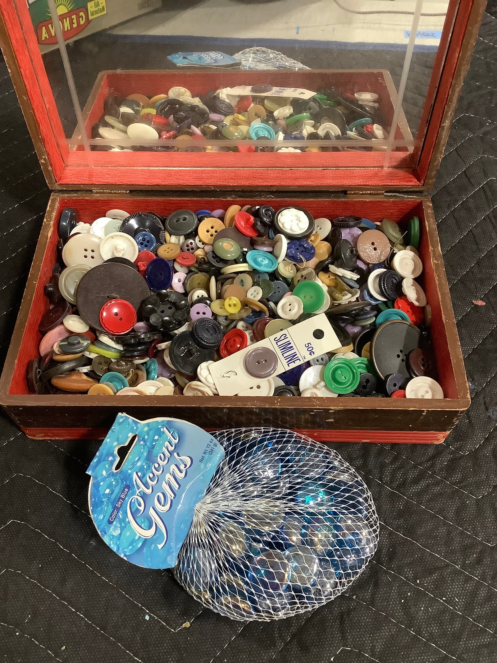 Vintage buttons and accent gems (1 of 1)
