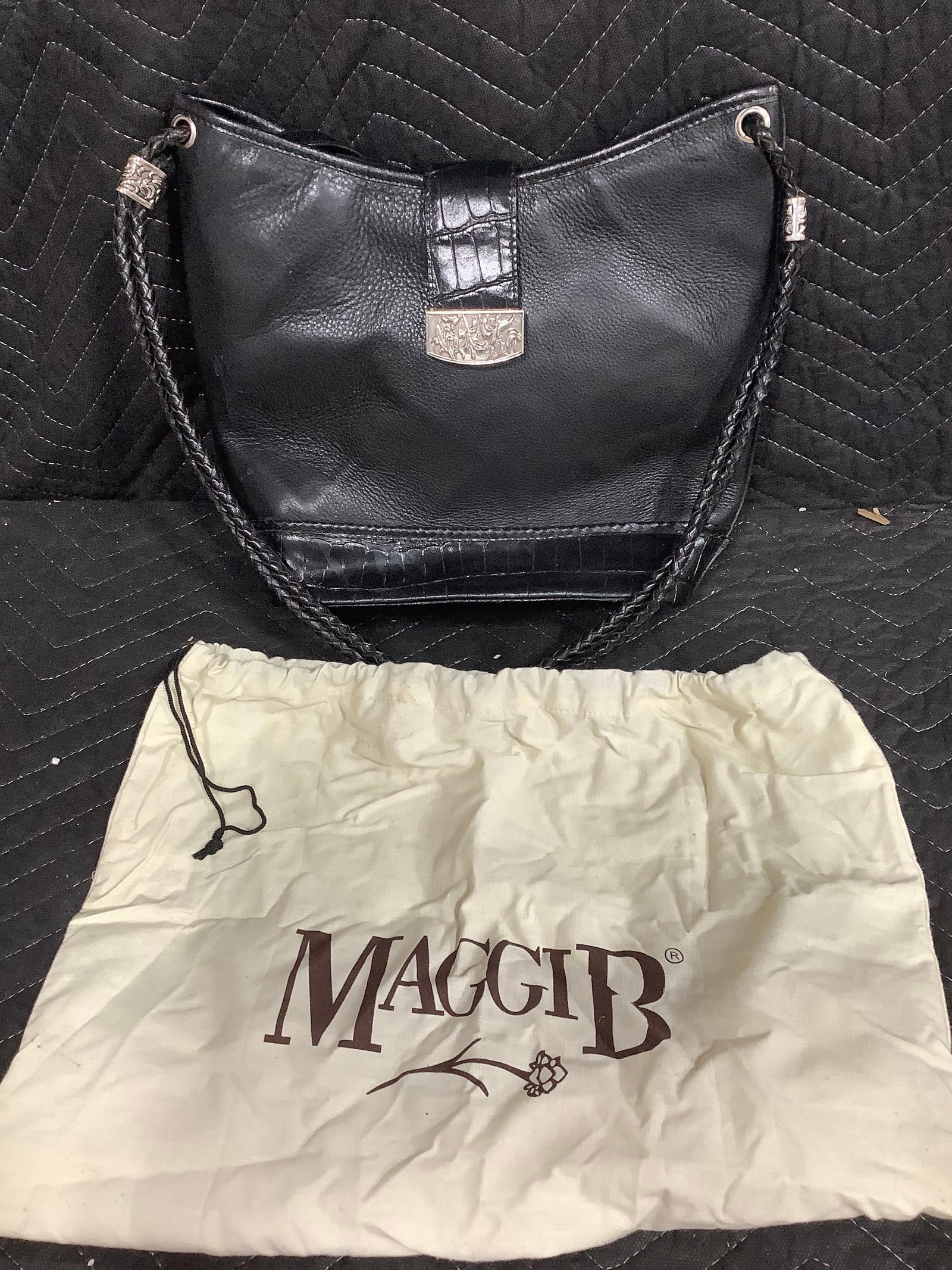 Maggib Genuine Leather Handbag with Dust Cover: Maggib Genuine Leather Handbag with Dust Cover