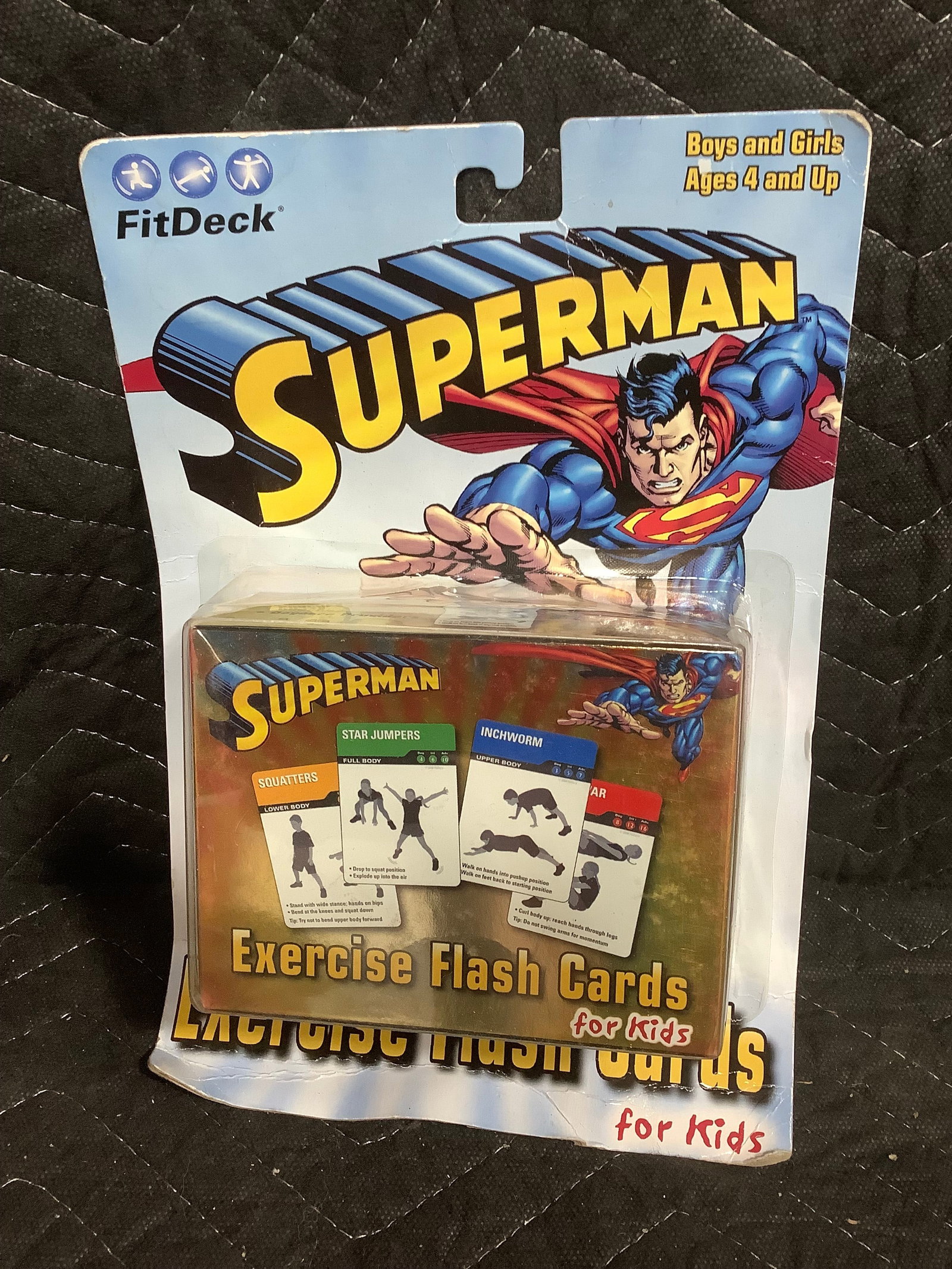 Superman Exercise Flash Cards *new in box*: Superman Exercise Flash Cards *new in box*