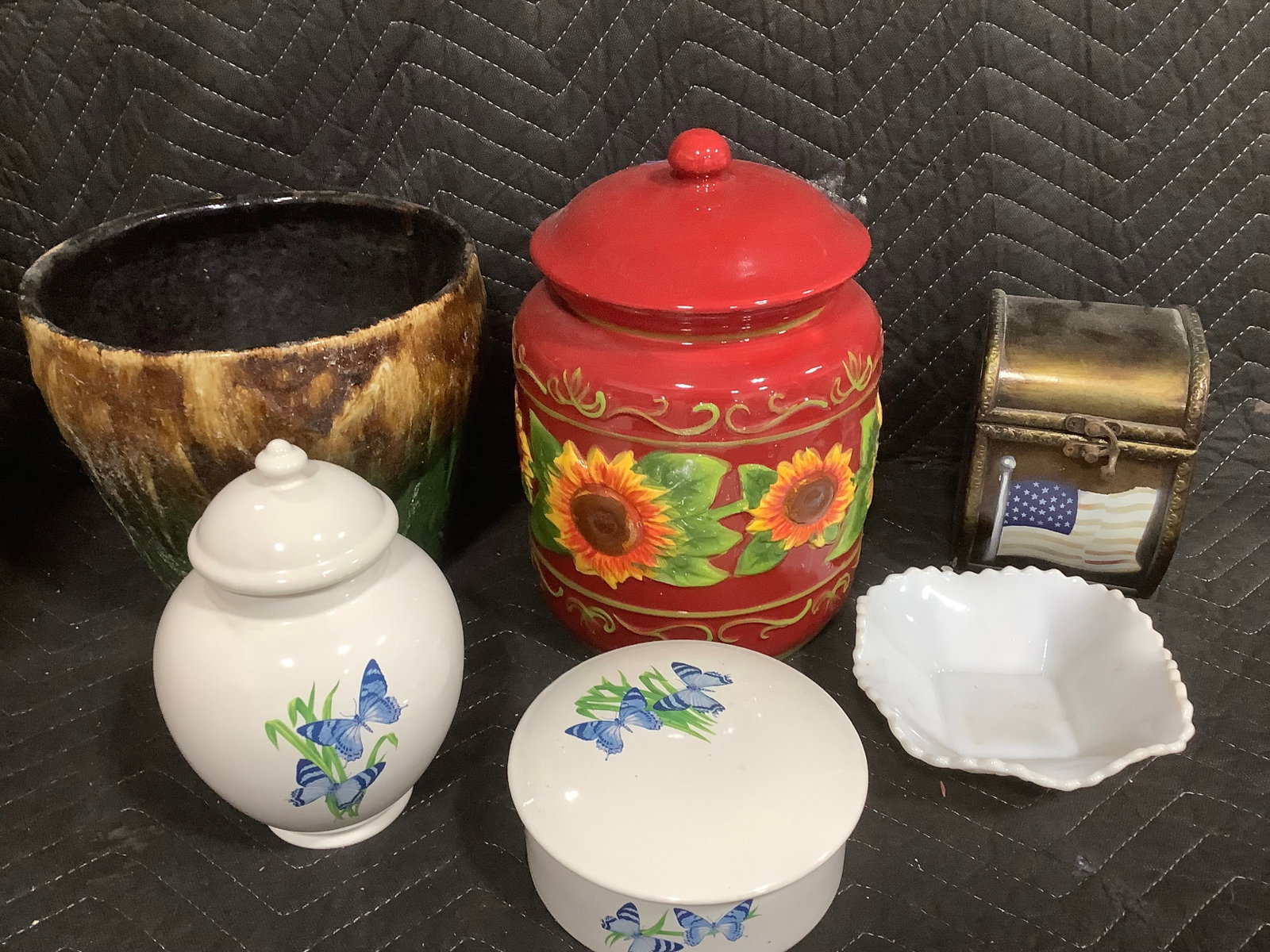 FTD trinket box/urn, Sunset Flower Collection canister(11.5in tall), and more: FTD trinket box/urn, Sunset Flower Collection canister(11.5in tall), and more