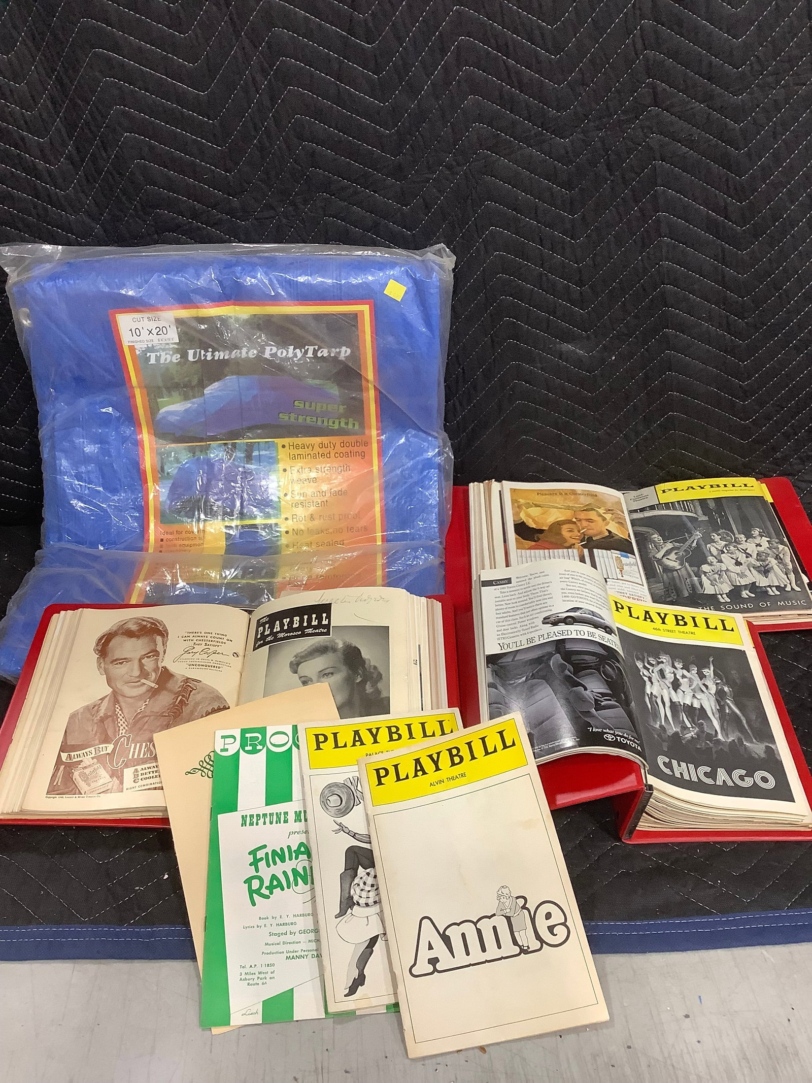 The Ultimate Polytarp(10'x20'), vintage books, and vintage show pamphlets (1 of 1)
