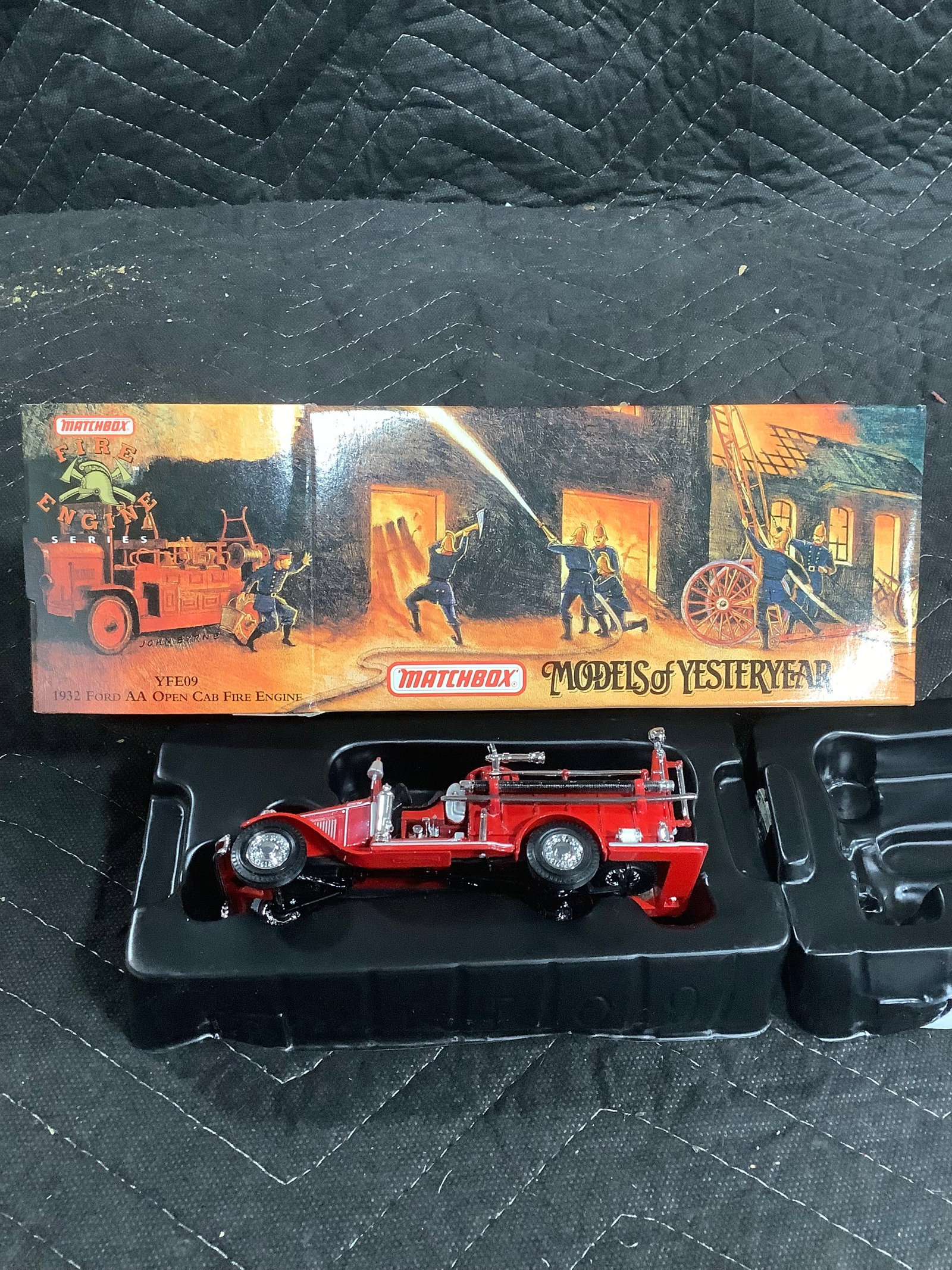 Matchbox Models of Yesteryear YFE09 1932 Ford AA Open Cab Fire Engine collectible: Matchbox Models of Yesteryear YFE09 1932 Ford AA Open Cab Fire Engine collectible