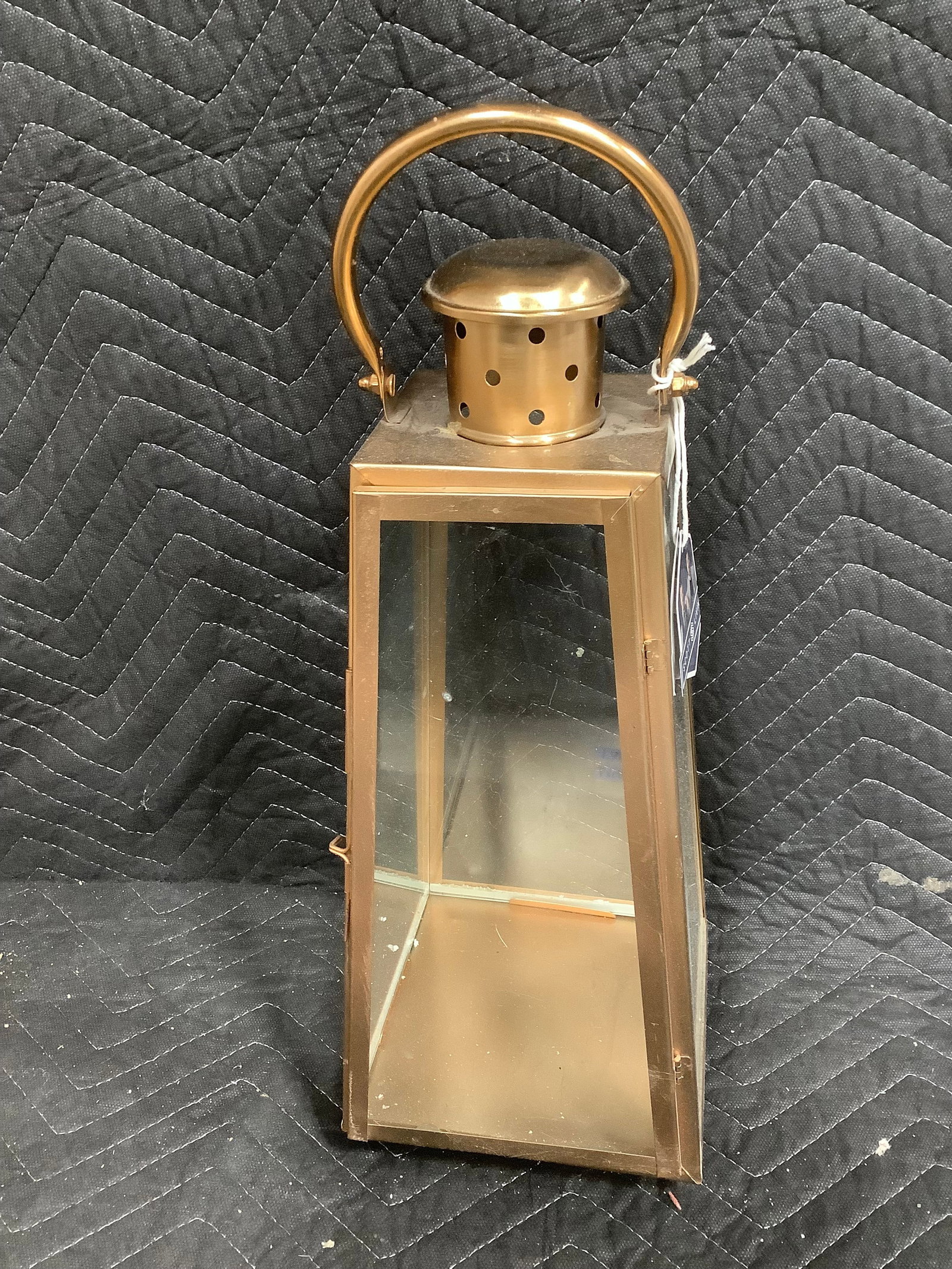 Scott Living glass and metal pyramid lantern(18in tall)