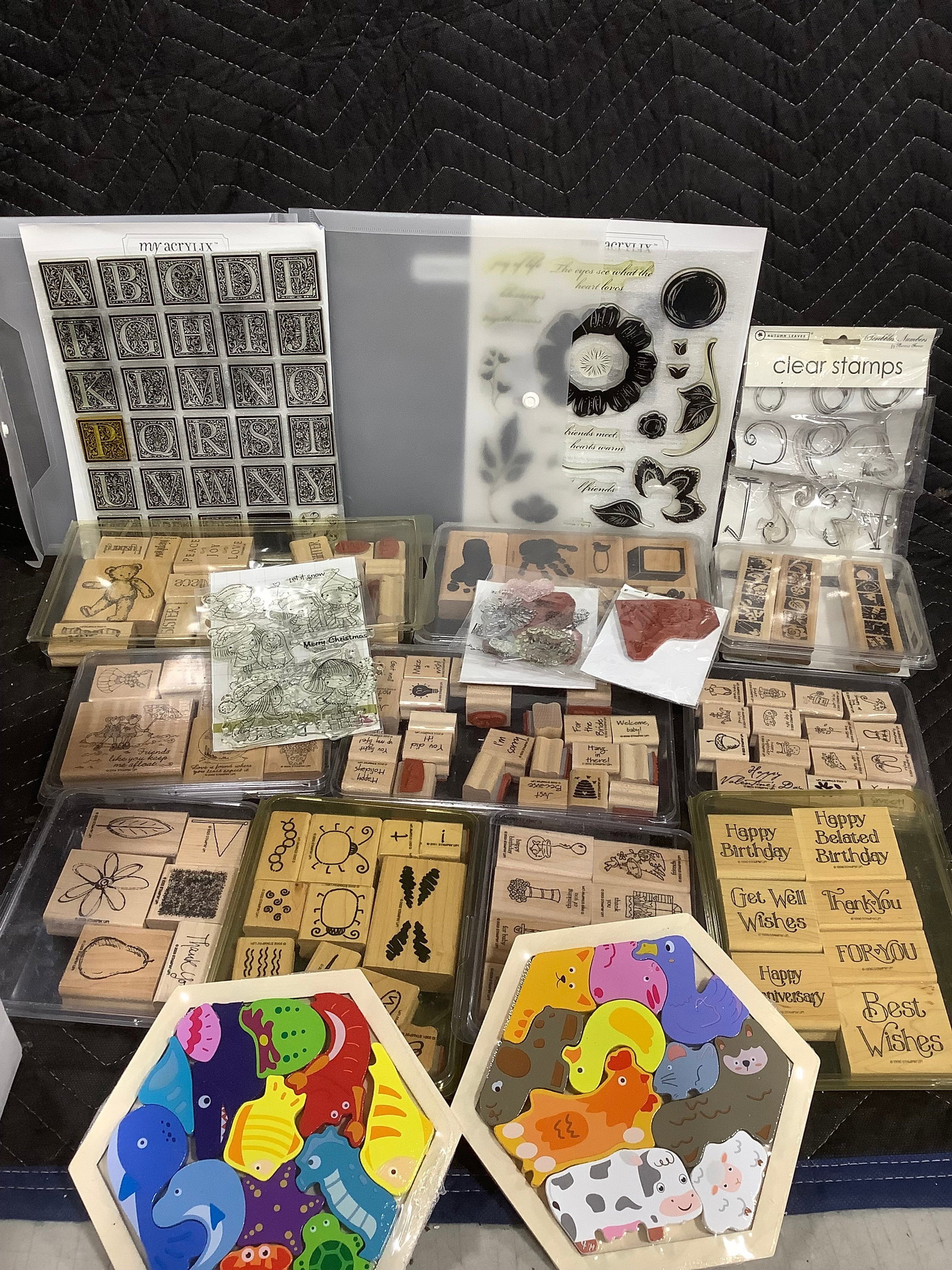 Various stampers and other art supplies: Various stampers and other art supplies