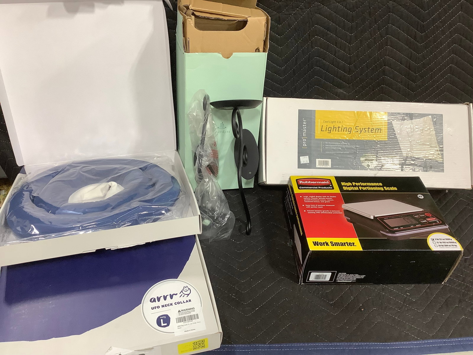 Pro Master 3 in 1 lighting system and PartyLite wall sconce candleholders, and digital scale: Pro Master 3 in 1 lighting system and PartyLite wall sconce candleholders, and digital scale
