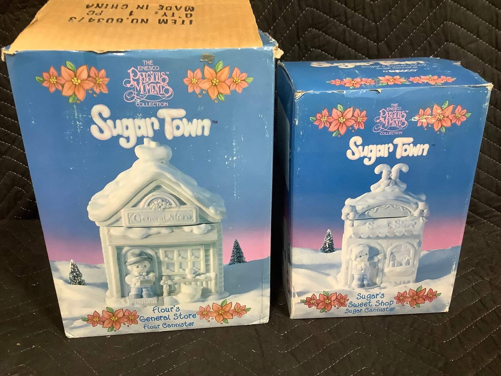Precious Moments Sugartown Flours General Store/Sugars Sweet Shop Figures *in boxes* (1 of 1)