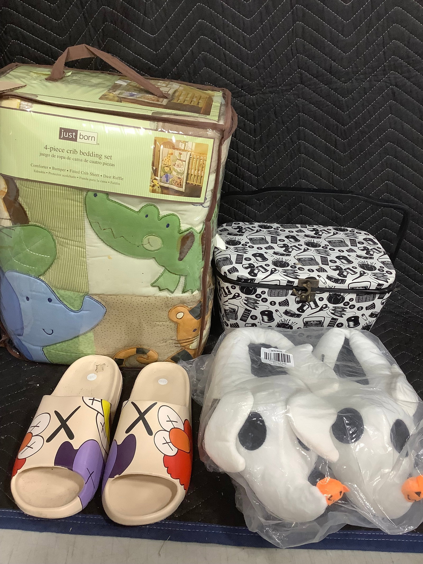 4pc Crib Bedding Set, Slides/Slippers, and more (1 of 1)