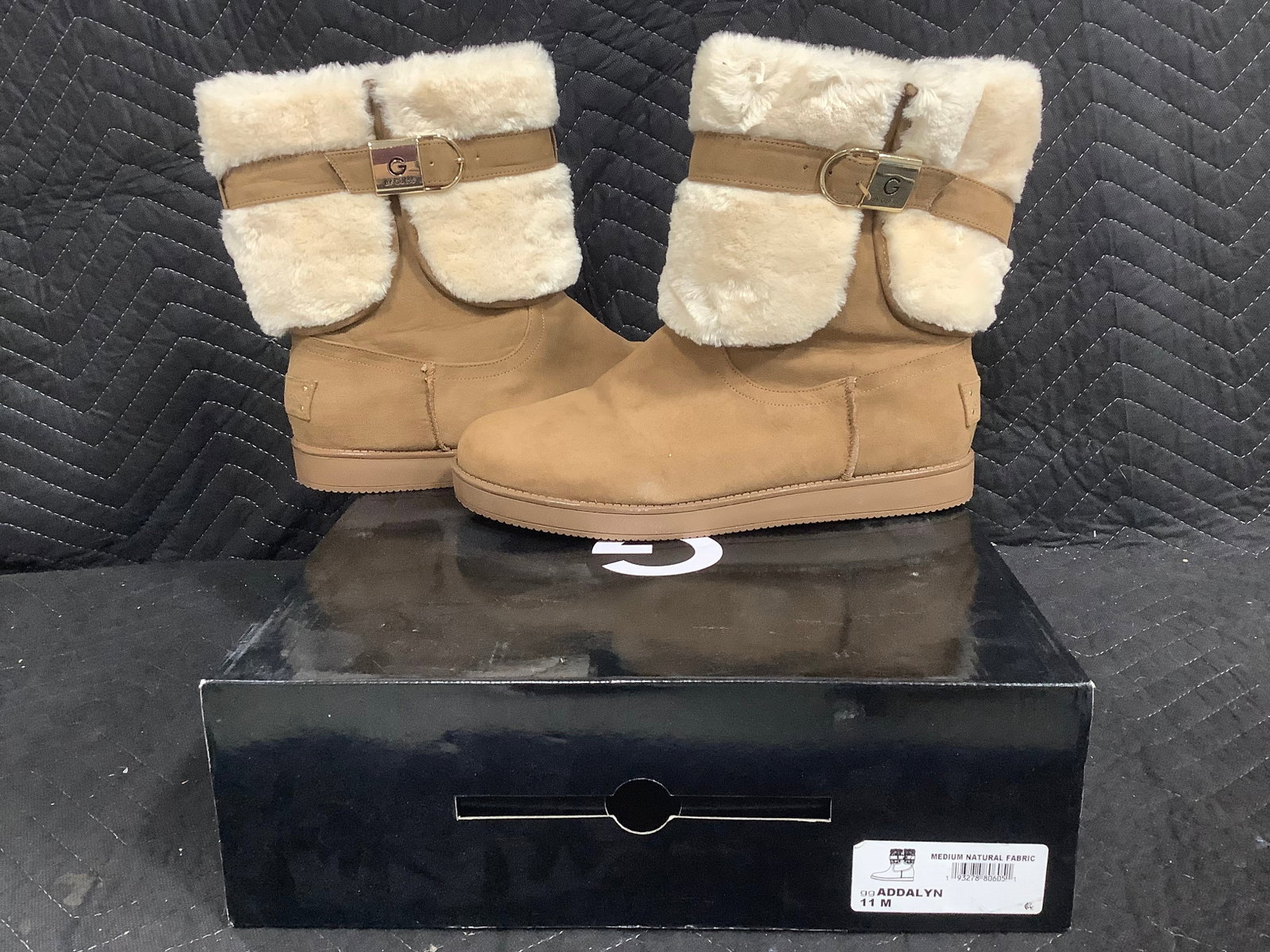 Medium Natural Fabric Boots (size: 11) *with box*: Medium Natural Fabric Boots (size: 11) *with box*