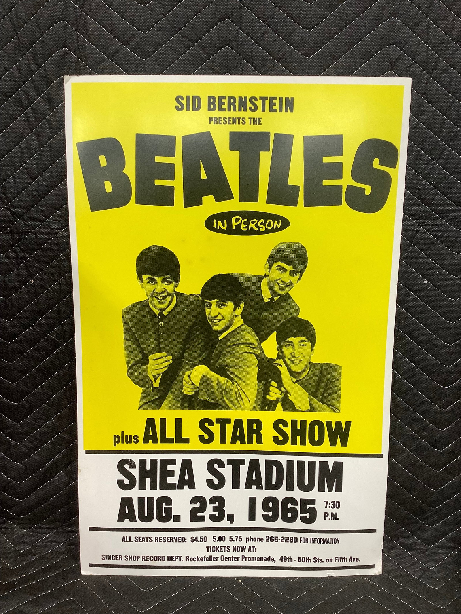 Vintage Beatles advertising print on board(14inx22in) (1 of 1)