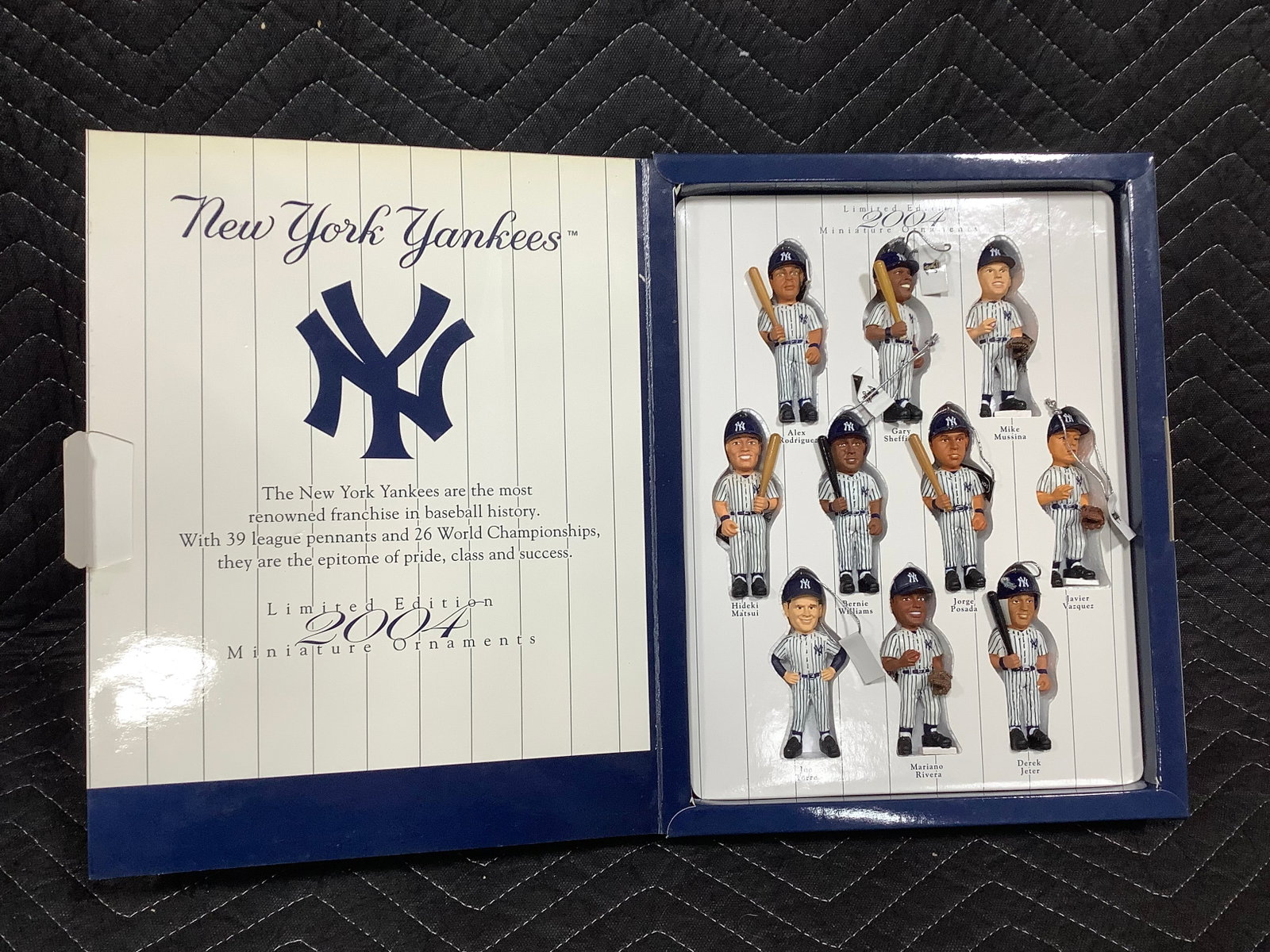 NY Yankees Miniature Ornament Set *new in box*: NY Yankees Miniature Ornament Set *new in box*