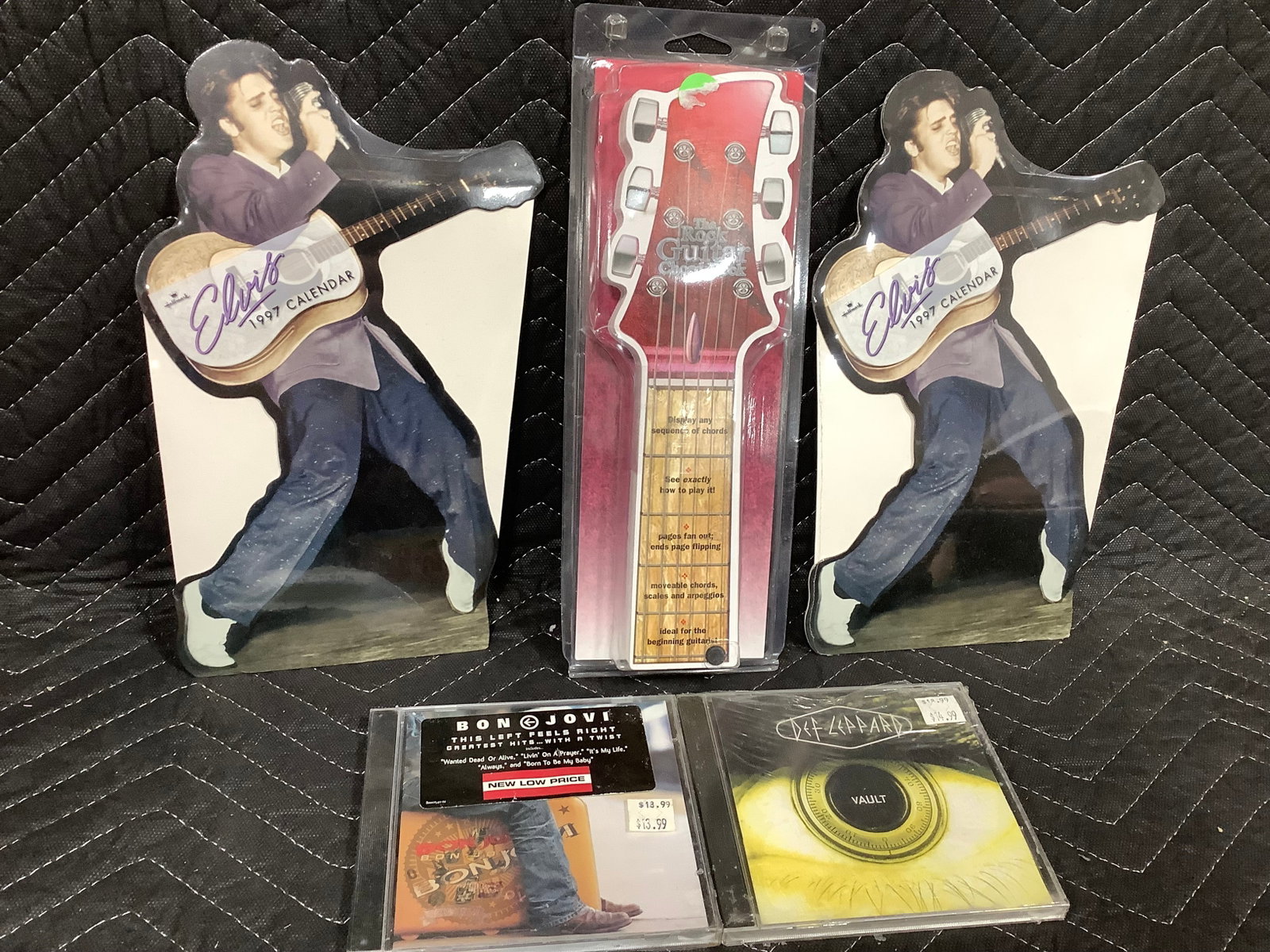 Elvis 1997 Calendars, The Rock Guitar Cord Deck, and CDs: Elvis 1997 Calendars, The Rock Guitar Cord Deck, and CDs