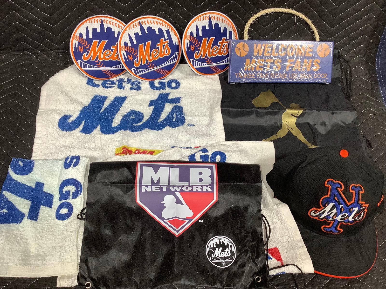 Various Mets Items - Hat, Drawstring Bag, Rags, etc (1 of 1)
