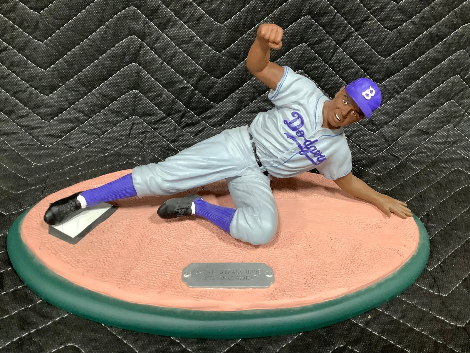 Jackie Steals Home' Baseball Figure (7.5inx13in): Jackie Steals Home' Baseball Figure (7.5inx13in)