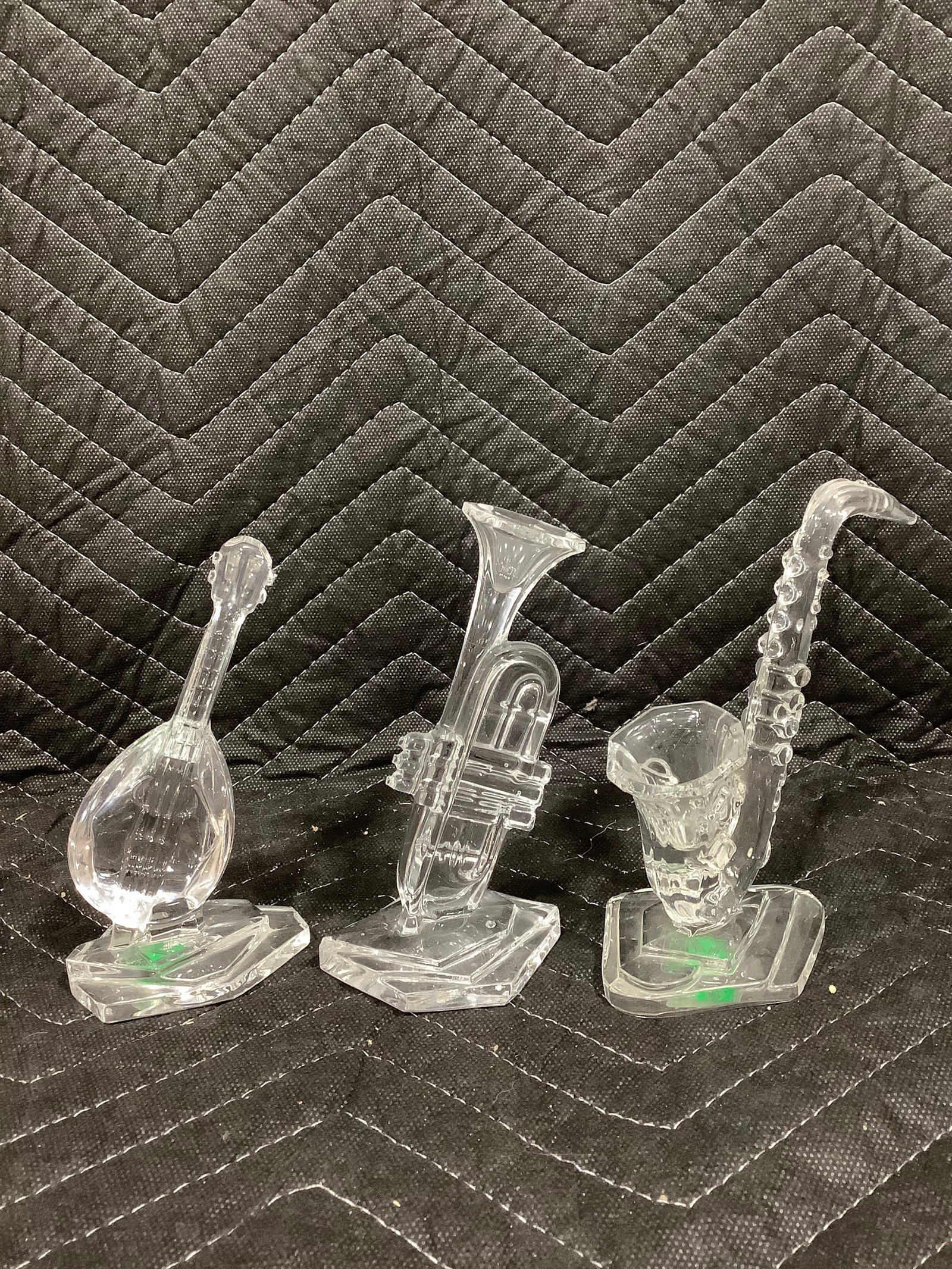 Crystal instrument statues(5.5in tallest): Crystal instrument statues(5.5in tallest)
