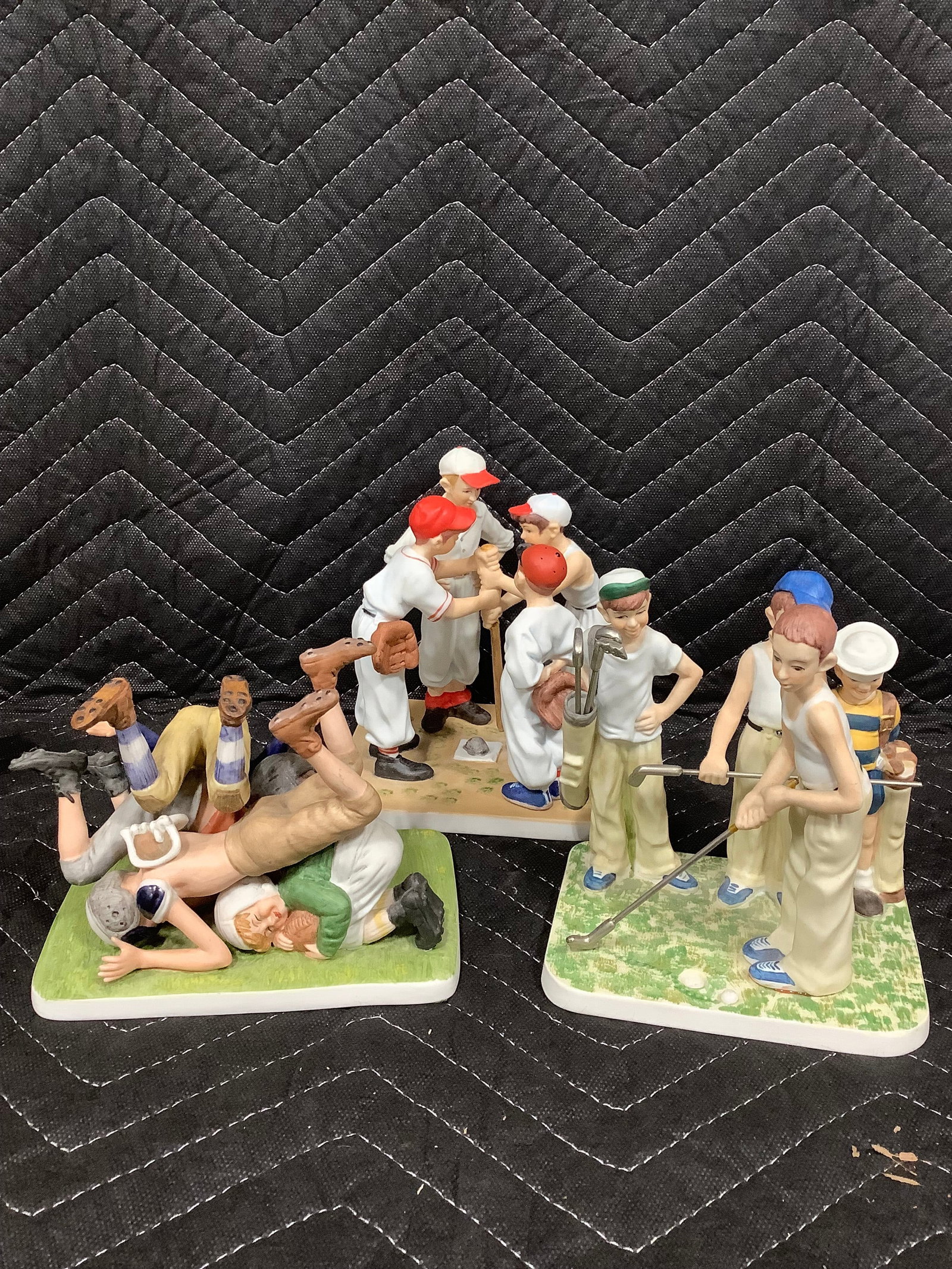 Norman Rockwell collectible statues(tallest 6.5in) (1 of 1)