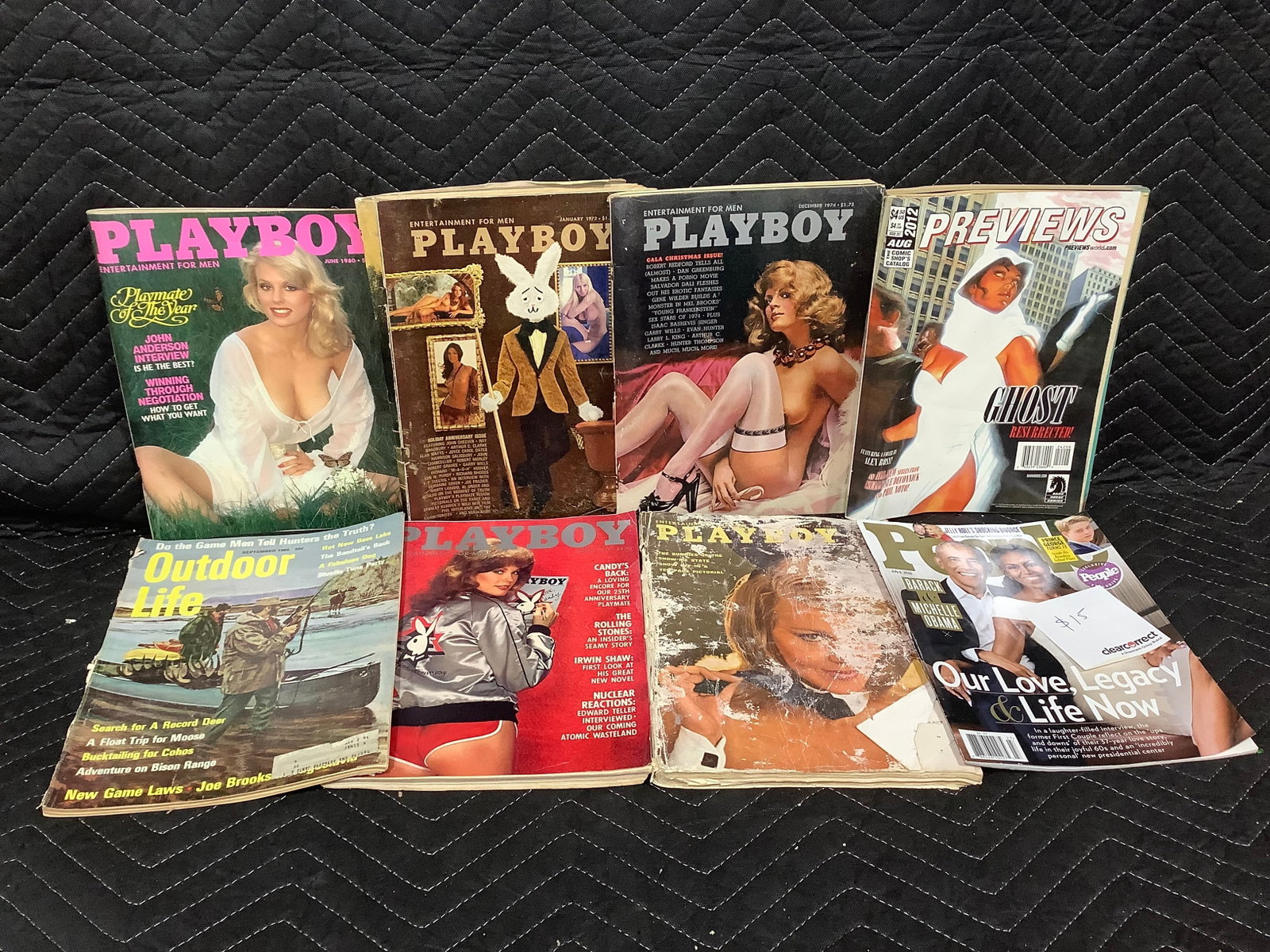 Playboy magazines, other magazines, and Previews book: Playboy magazines, other magazines, and Previews book