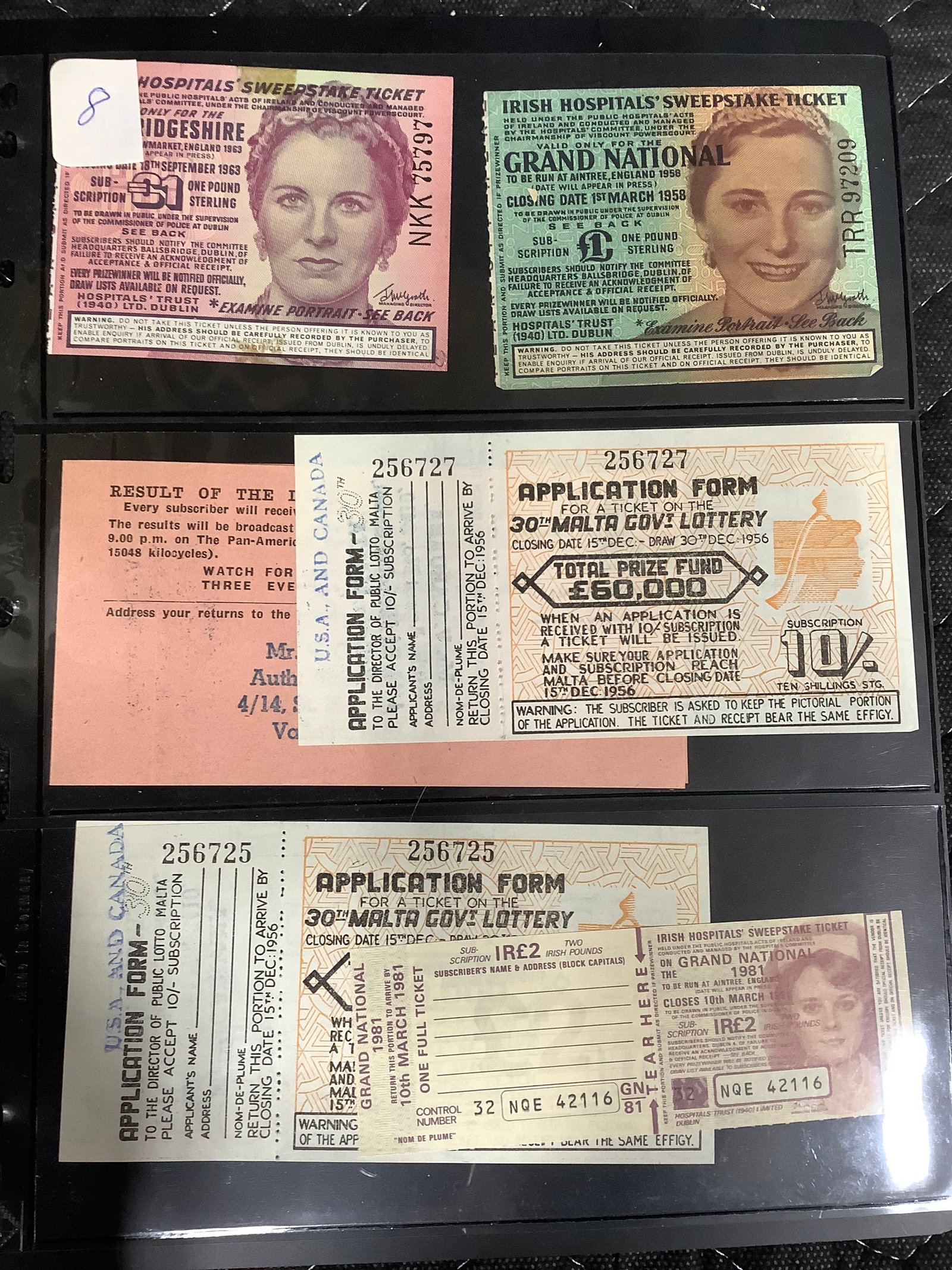 Vintage Foreign Lottery and Sweepstakes Ephemera (1 of 1)