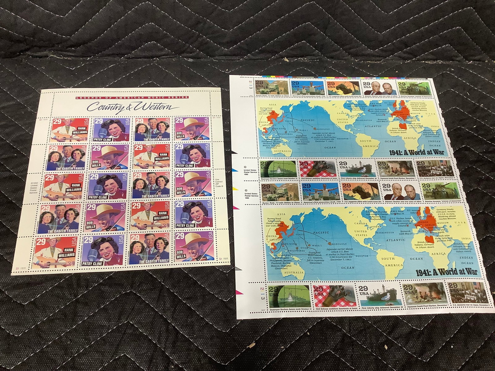 2 US Postal Mint Sheets