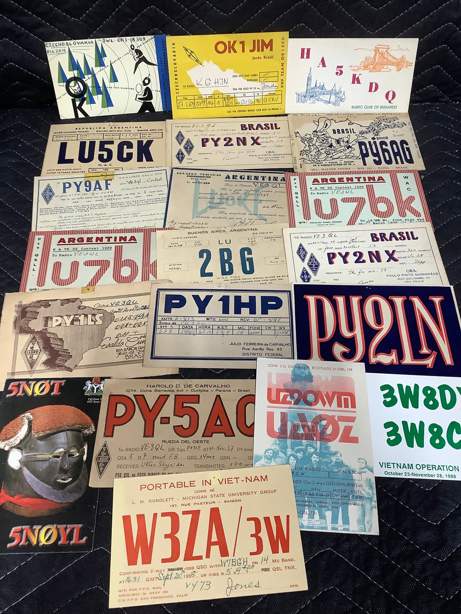 20 Vintage Ham Radio QSL Cards: 20 Vintage Ham Radio QSL Cards