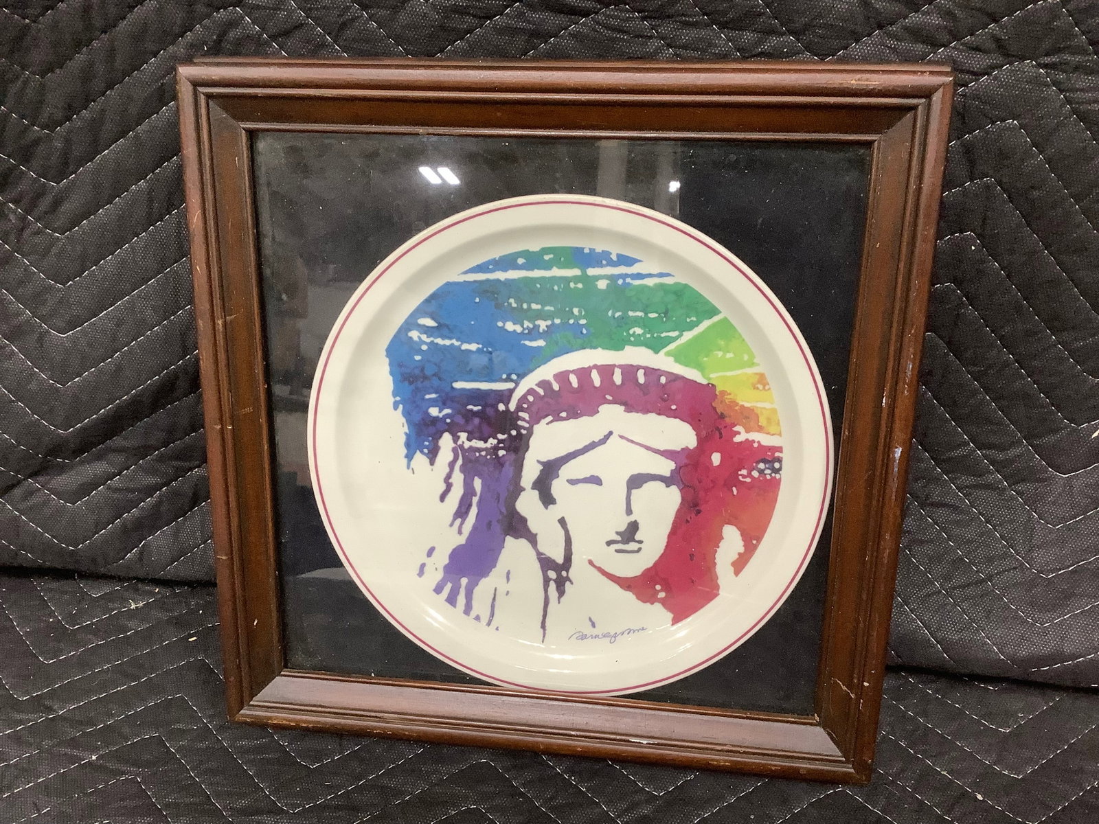 Framed Liberty Commemorative Plate (12inx12): Framed Liberty Commemorative Plate (12inx12)