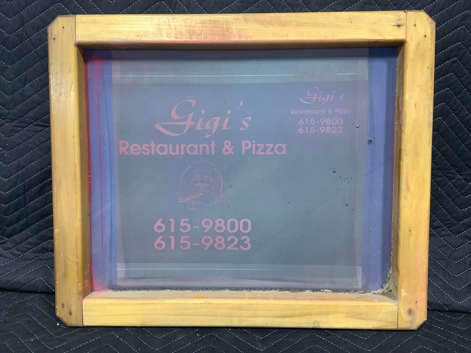 Framed Gigis Restaurant & Pizza Advertising (20inx24in) (1 of 1)