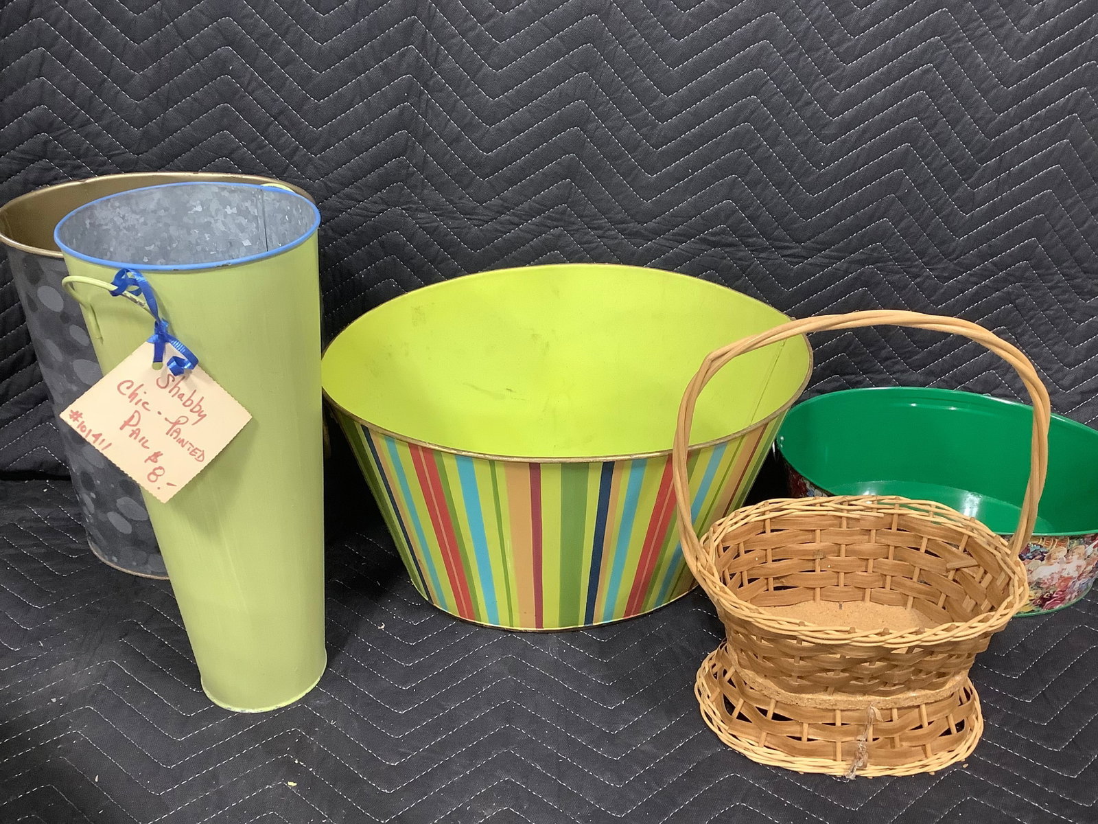 Various Metal/Wicker Baskets (Tallest - 15in) (1 of 1)
