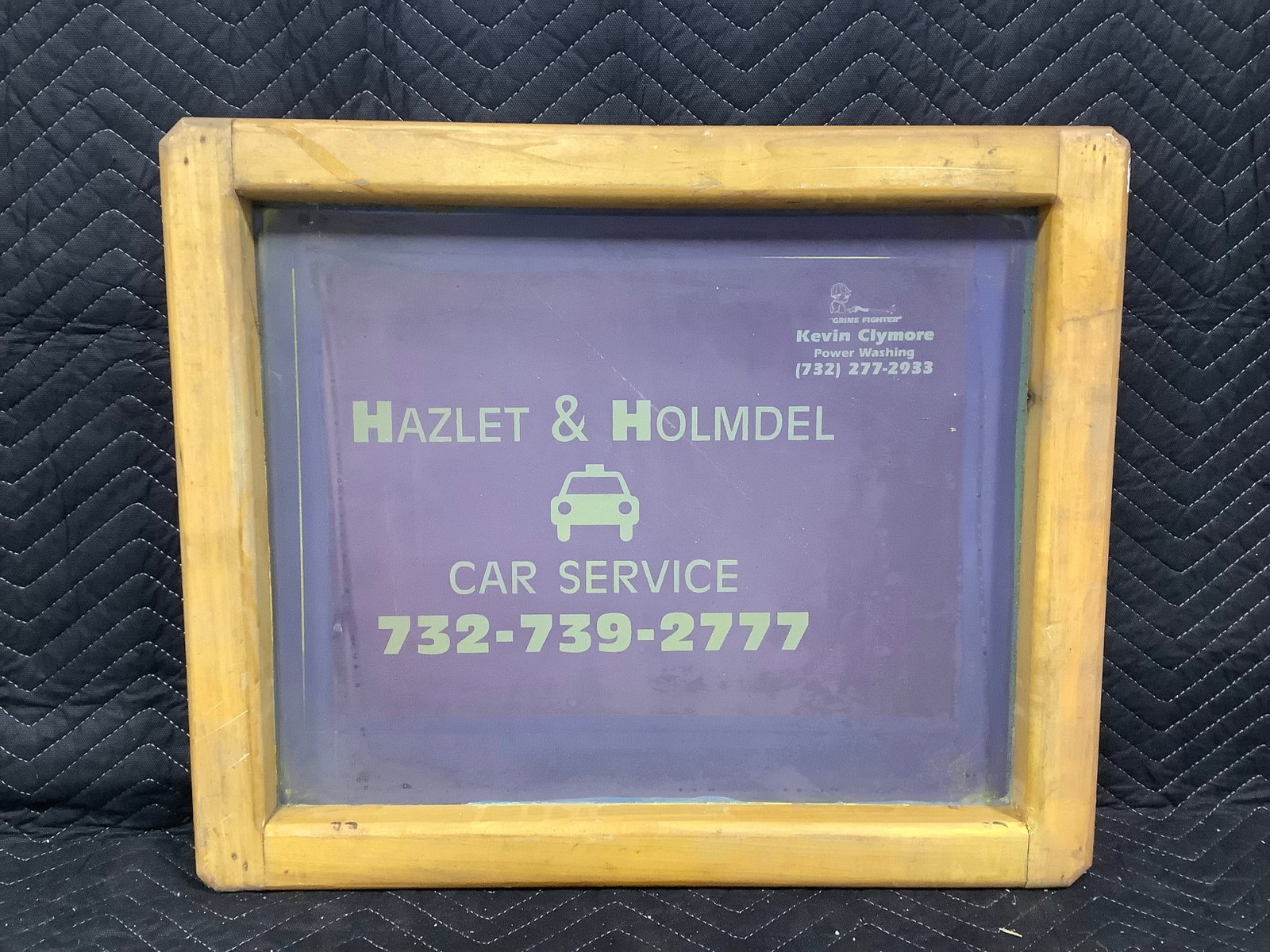 Hazlet & Holmdel Car Service wooden framed advertising(20inx24in): Hazlet & Holmdel Car Service wooden framed advertising(20inx24in)