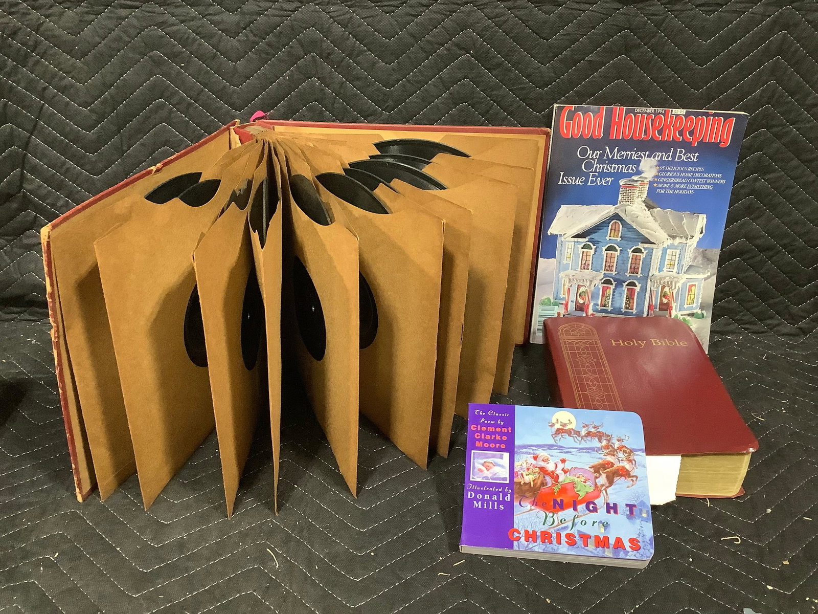 Vintage records, Holy Bible, magazine, and more (1 of 1)