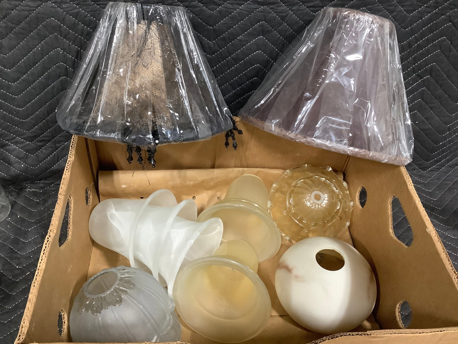 Various lampshades: Various lampshades