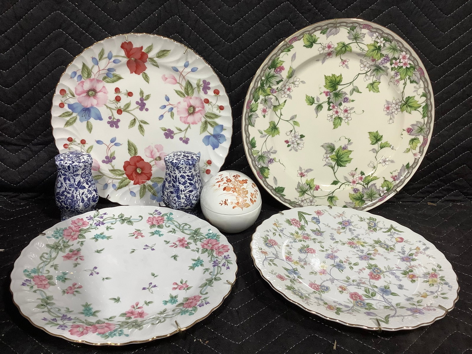 Decorative plates, salt/pepper shakers, and ceramic trinket box (1 of 1)