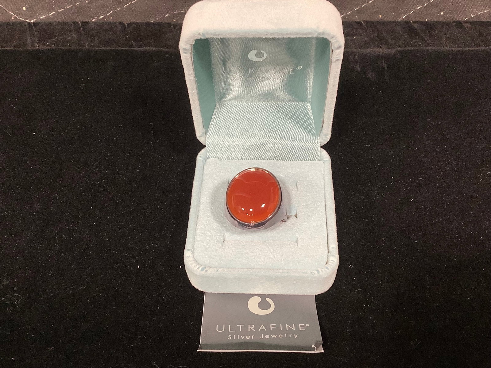 Ultra Fine silver gemstone ring carnelian *new in package*(8): Ultra Fine silver gemstone ring carnelian *new in package*(8)