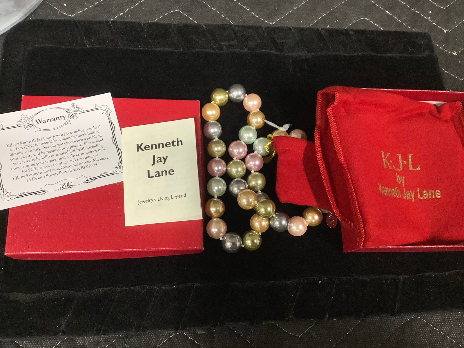 KJL 14mm inaugural simulated pearl necklace*new in package*: KJL 14mm inaugural simulated pearl necklace*new in package*
