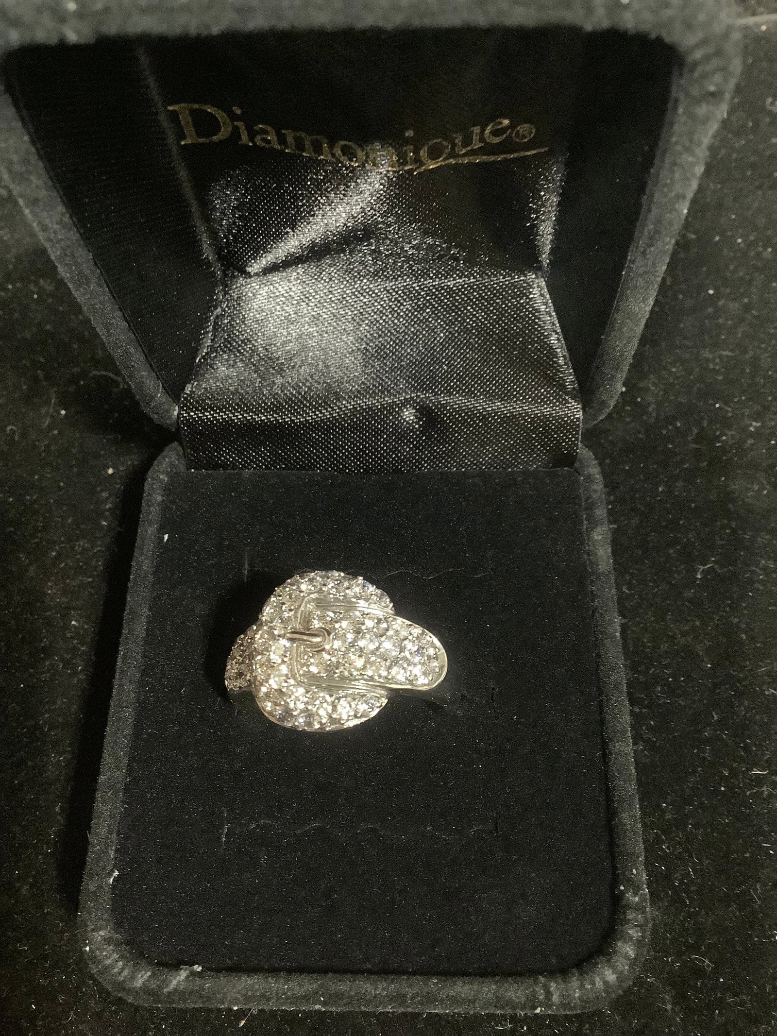 Diamondique sterling bold buckle design ring *new in package*(9): Diamondique sterling bold buckle design ring *new in package*(9)