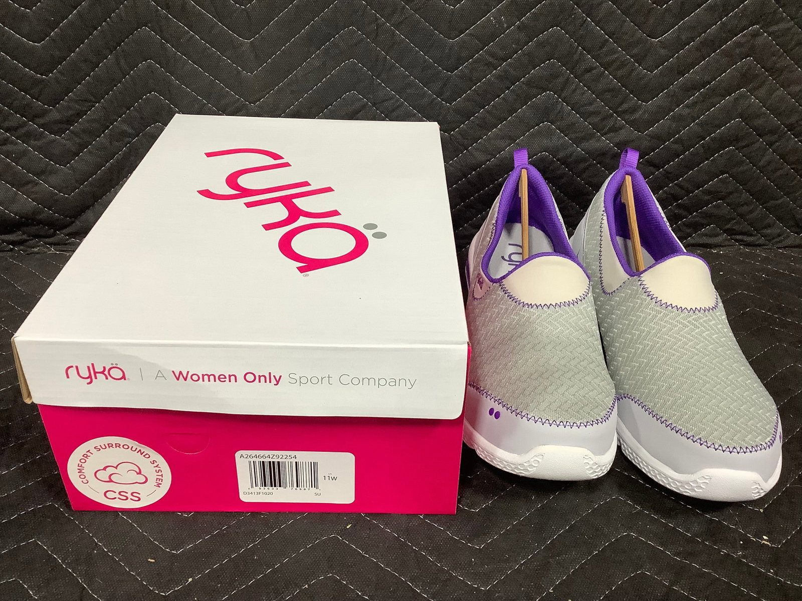 Ryka slip on sneakers new in package(gray/purple, 11 wide): Ryka slip on sneakers new in package(gray/purple, 11 wide)