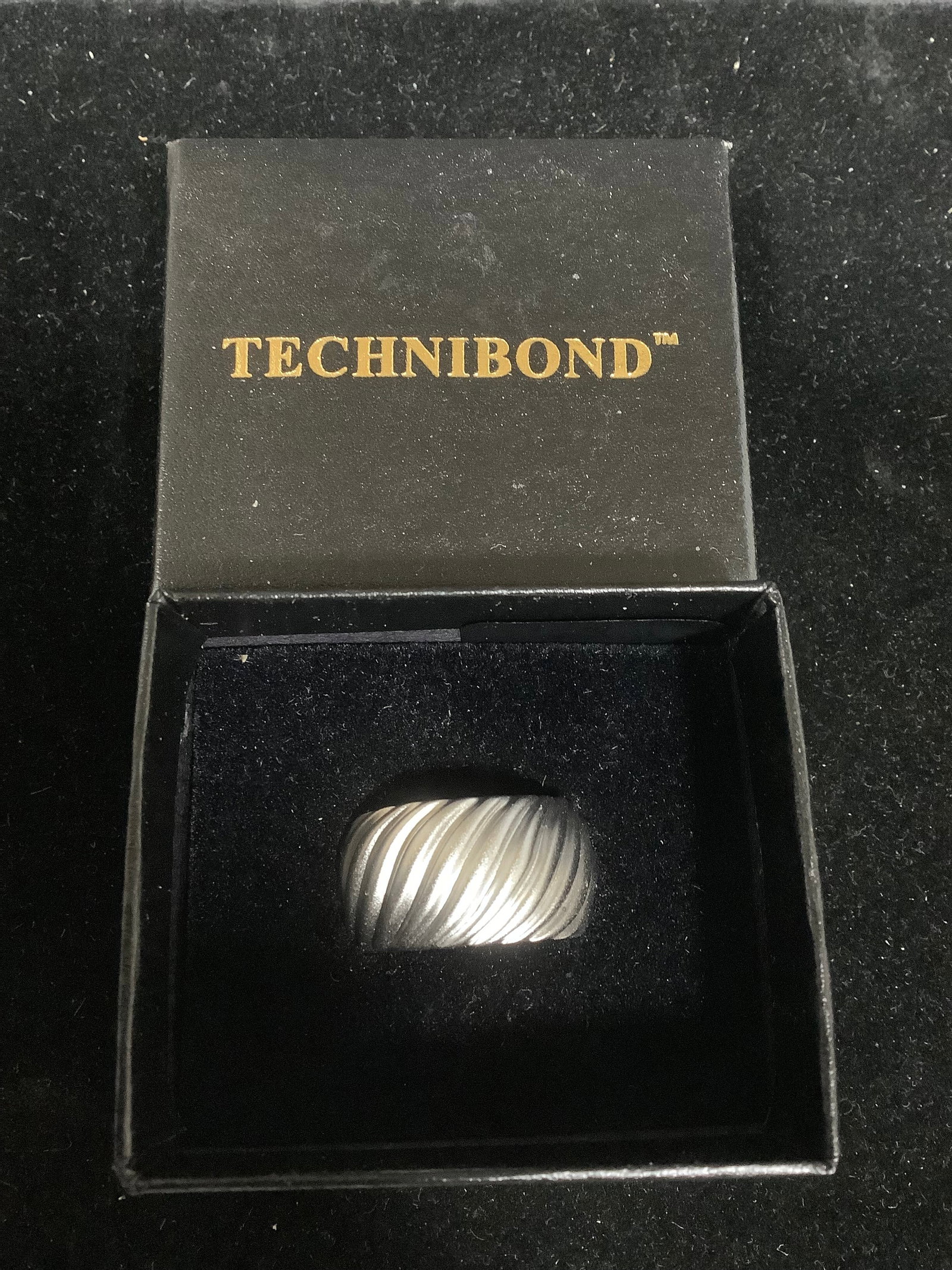Technibond satin finish wave plated ring *new in package*(9): Technibond satin finish wave plated ring *new in package*(9)