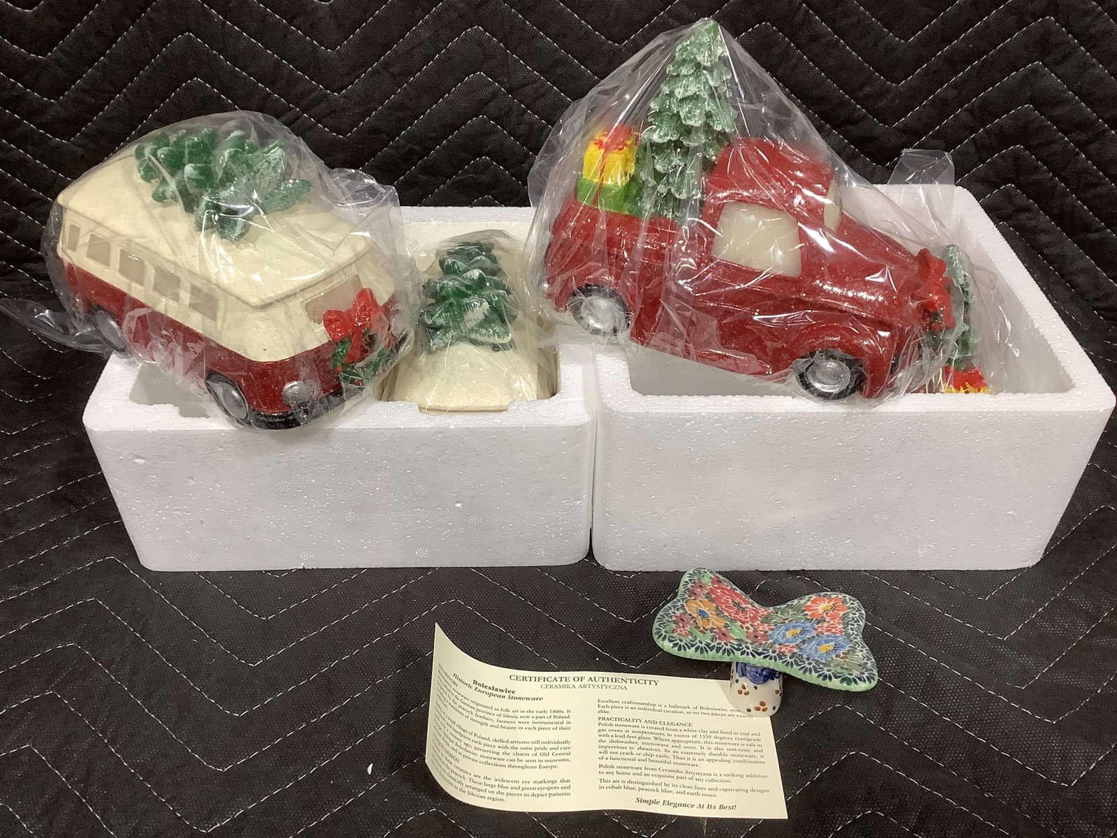 European stoneware ceramic with COA and Candle Impressions battery operated candles with timers (1 of 1)