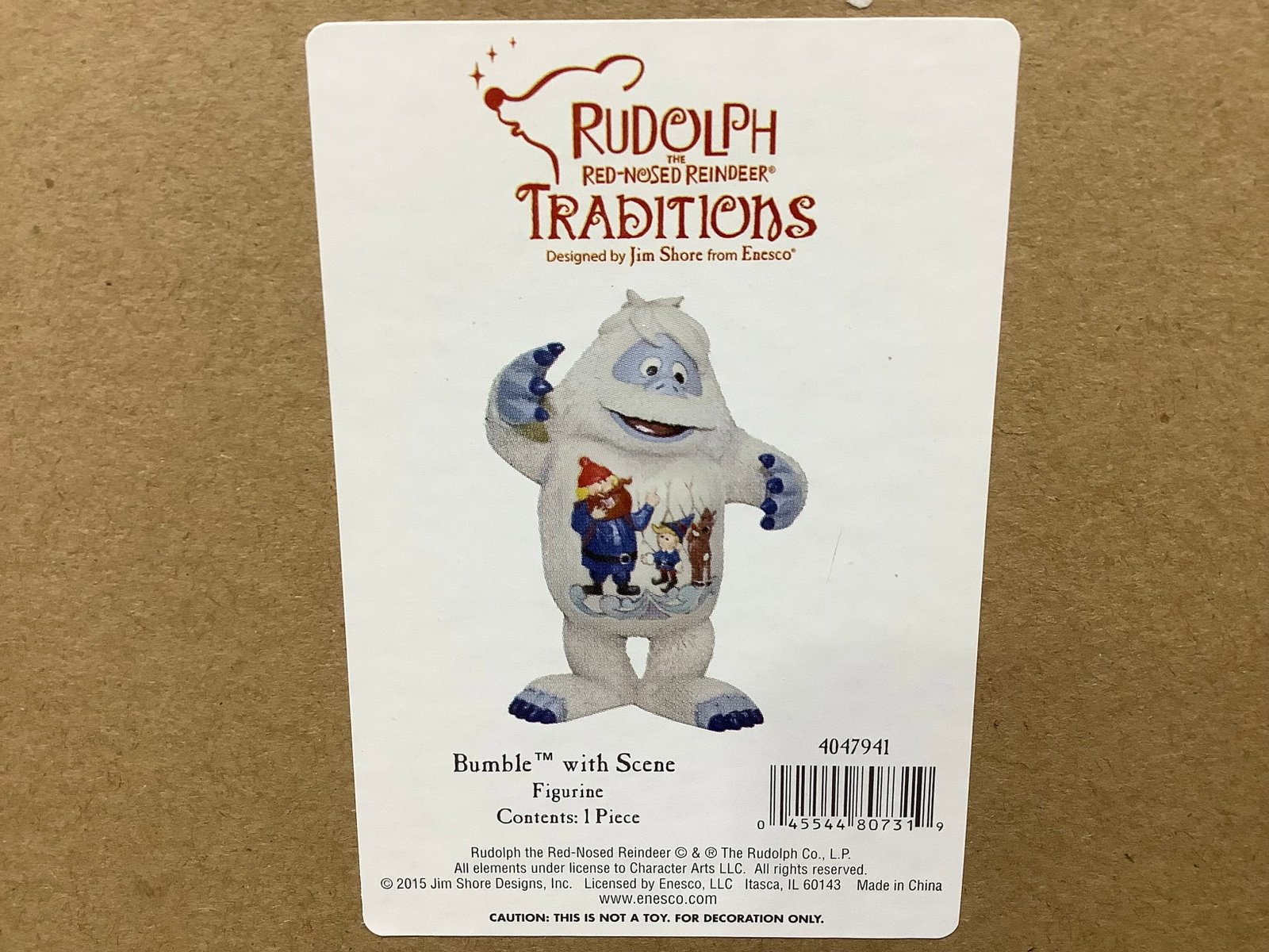 Jim Shore Bumble with scene figurine*new in package*: Jim Shore Bumble with scene figurine*new in package*