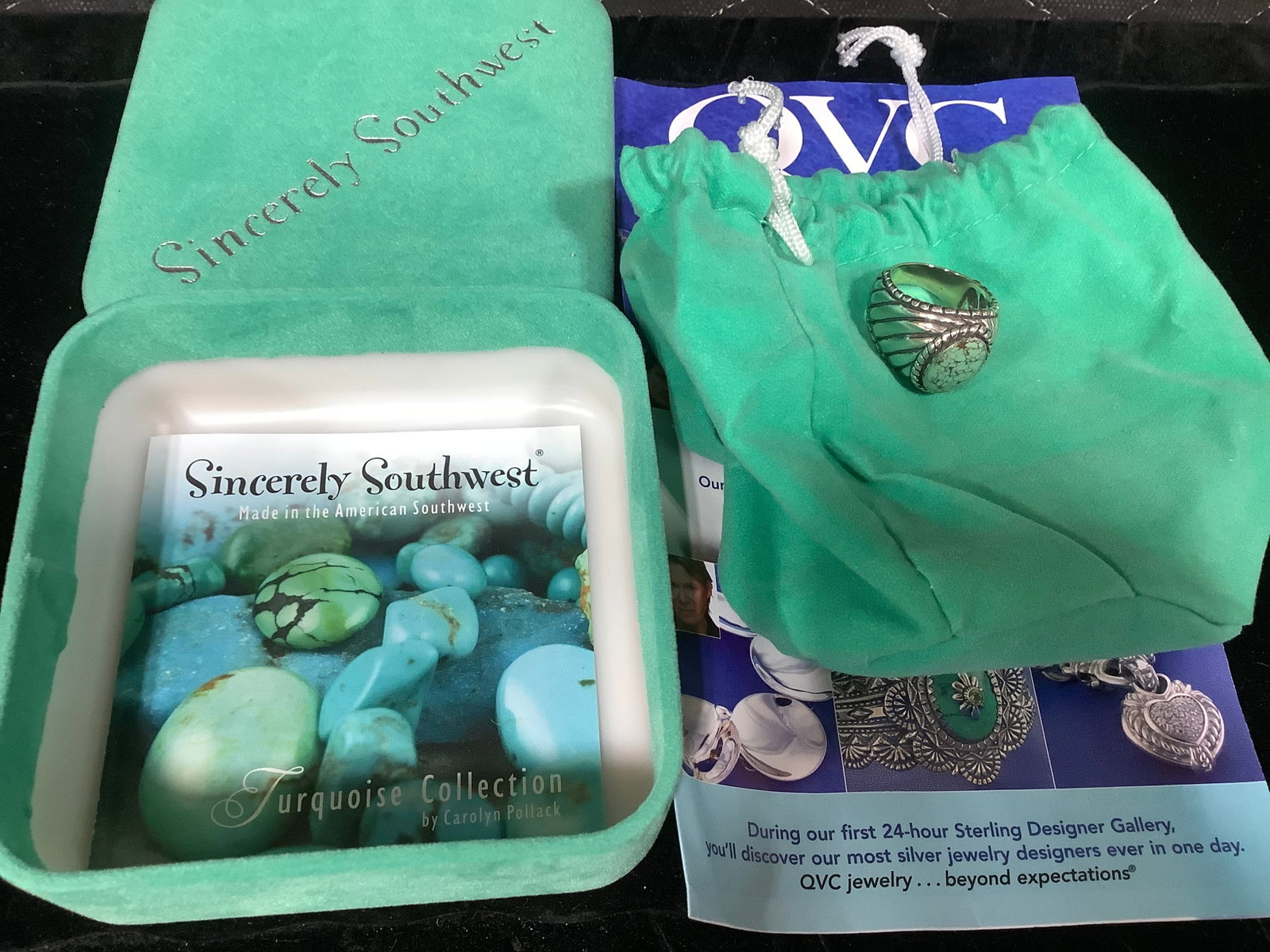 Sincerely Southwest sterling turquoise cabochon ring *new in package*(8): Sincerely Southwest sterling turquoise cabochon ring *new in package*(8)