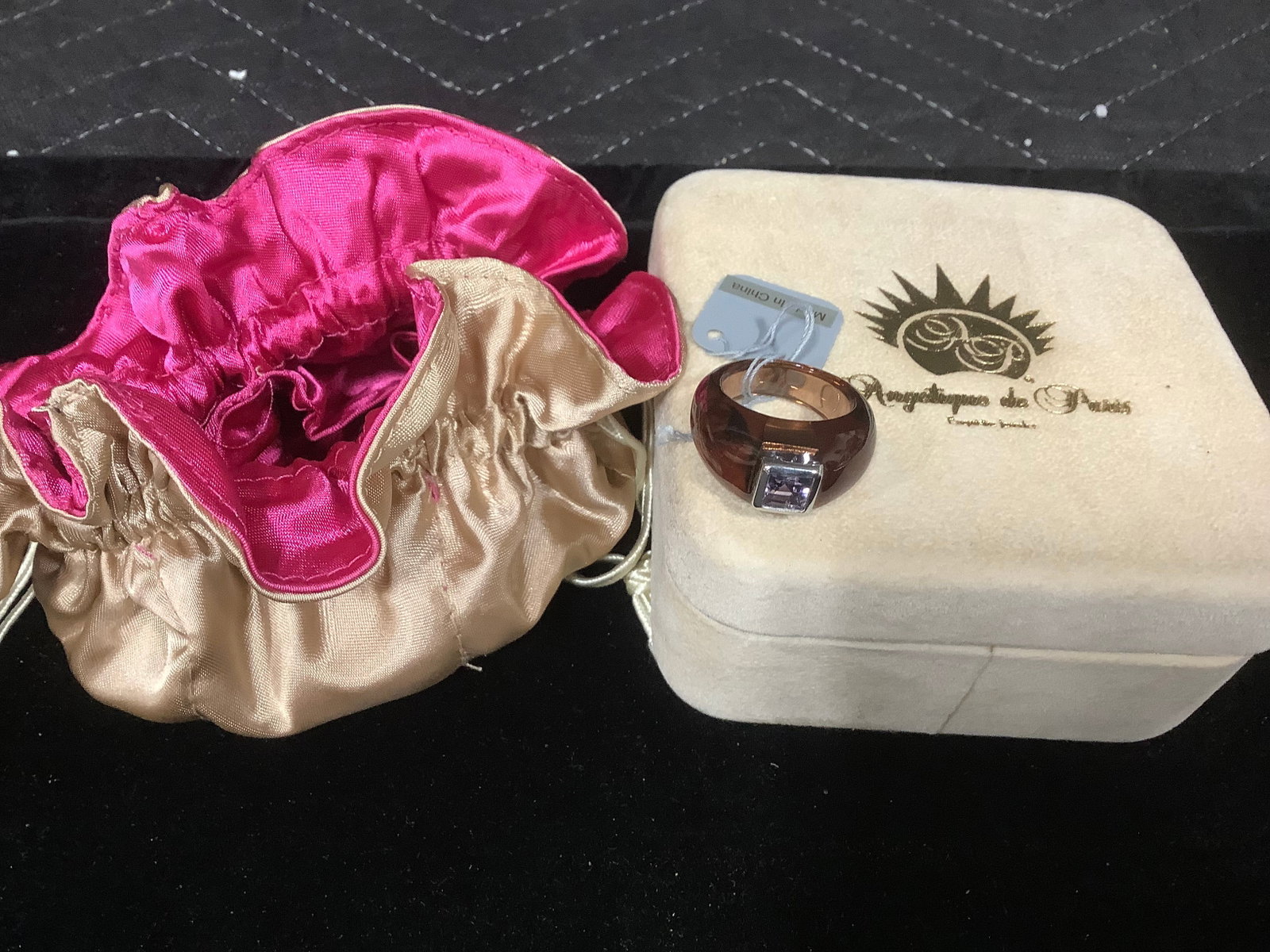 Angelique de Paris candy ring with gemstones & sterling accent amethyst ring*new in package*(9): Angelique de Paris candy ring with gemstones & sterling accent amethyst ring*new in package*(9)