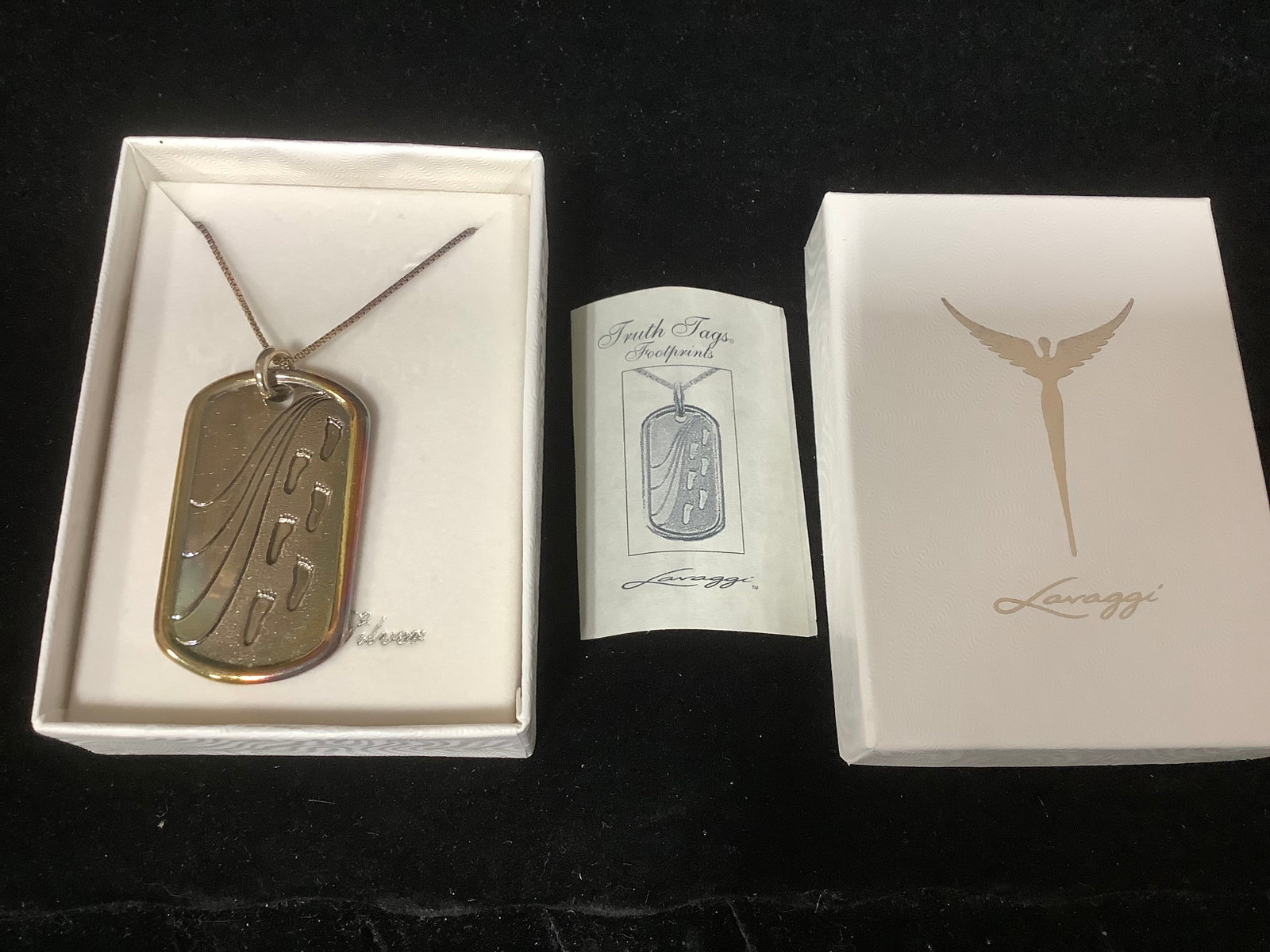Sterling truth tag pendant with 20'' chain by Steven Lavaggi*new in package* (1 of 1)