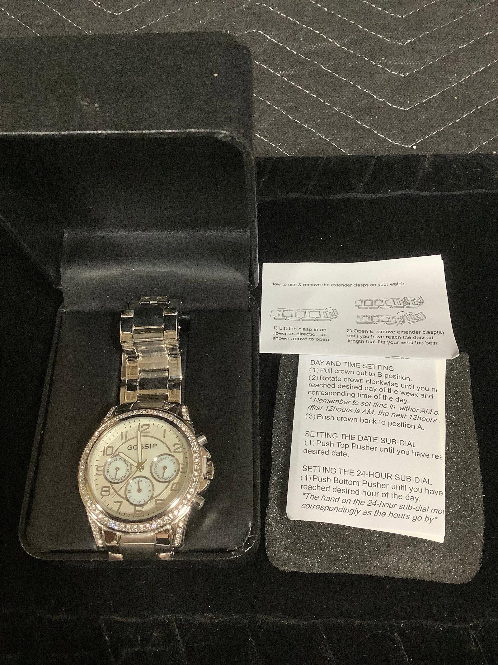 Gossip multifunction boyfriend watch with mother of pearl dial*new in package* (1 of 1)