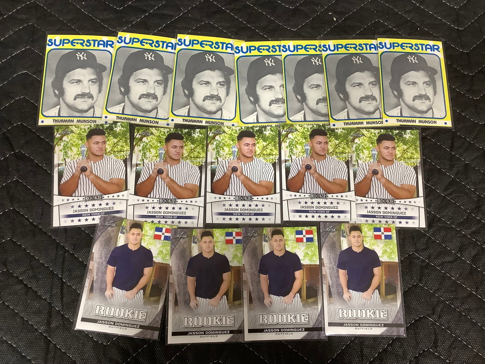 Thurman Munson and Jasson Dominguez collectible cards: Thurman Munson and Jasson Dominguez collectible cards