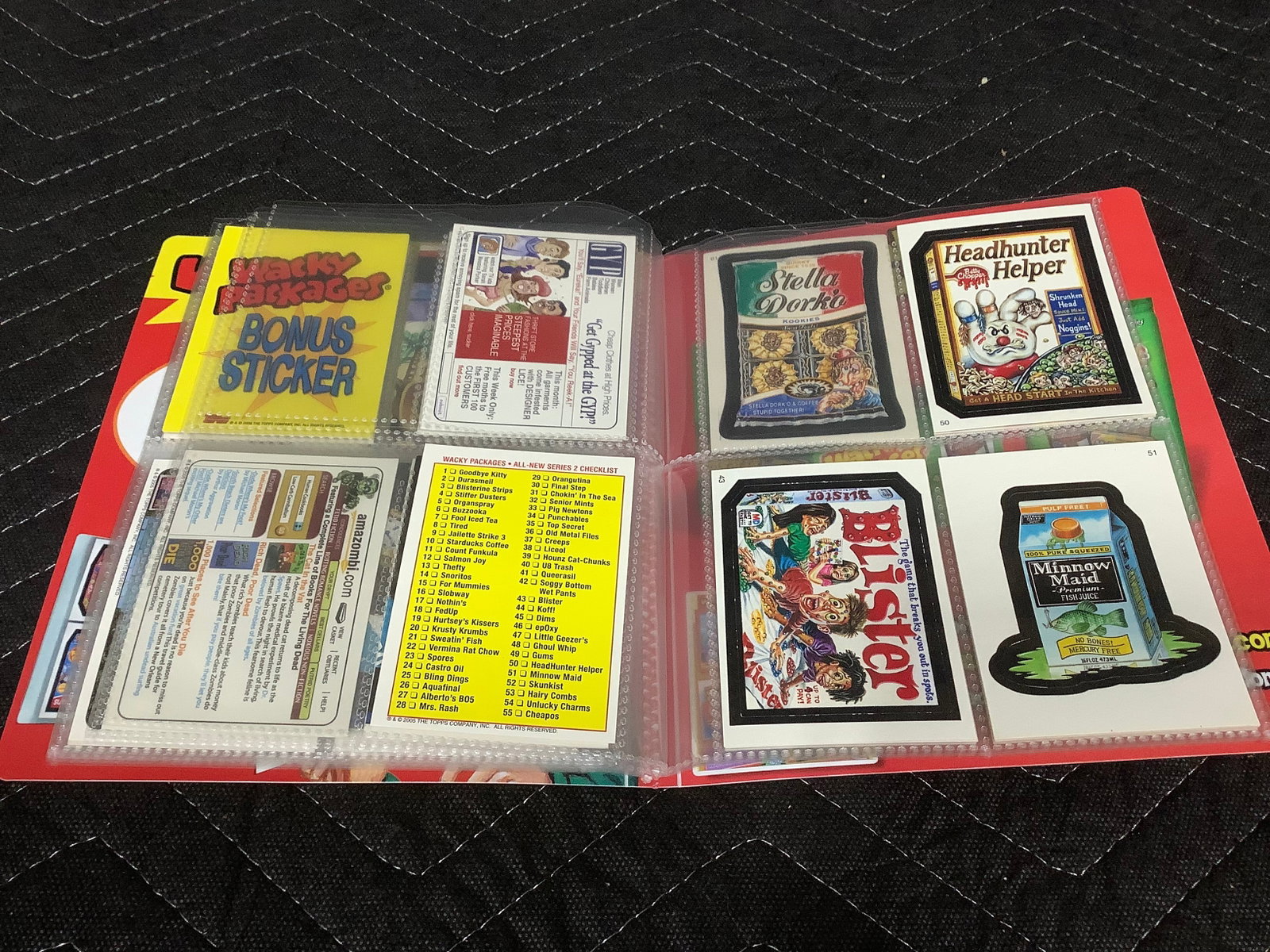 Wacky Packages album(not complete set): Wacky Packages album(not complete set)