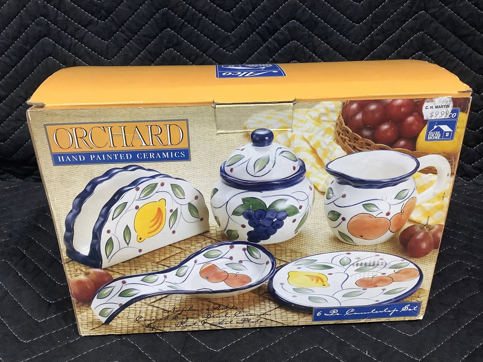 Orchard pattern hand painted serving set: Orchard pattern hand painted serving set