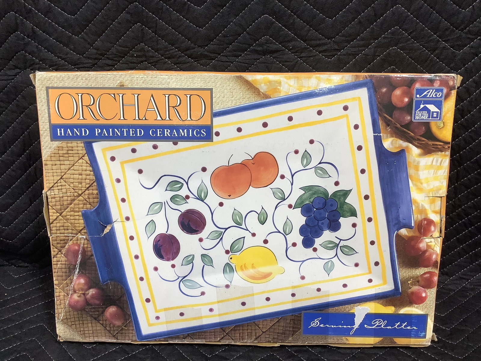 Orchard pattern hand painted serving platter (1 of 1)