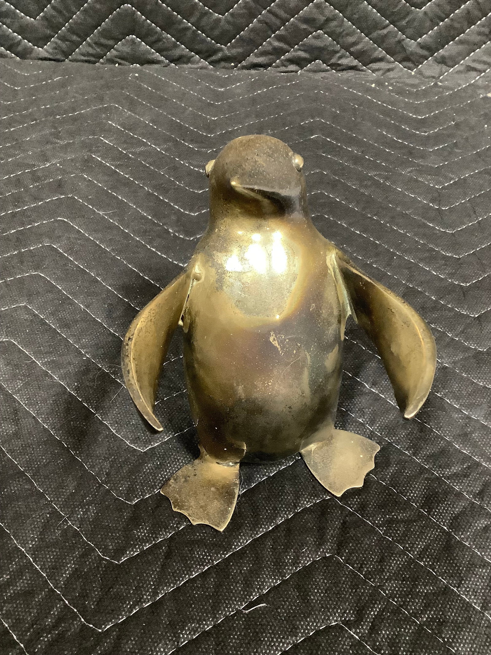 Mid 1990s Solid brass penguin figurine by Restoration hardware(6in tall) (1 of 1)