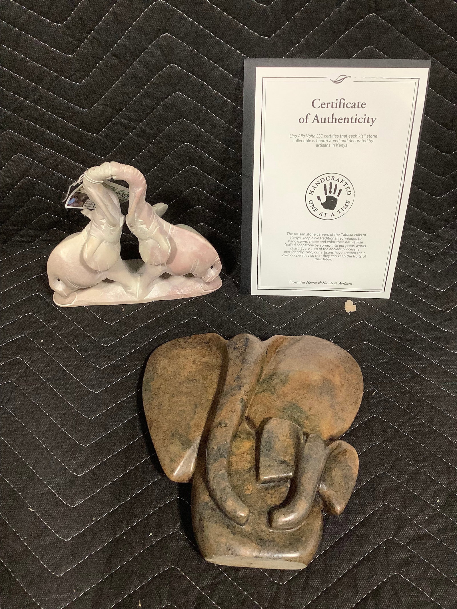 Kissing elephants figurines(tallest 8in) (1 of 1)
